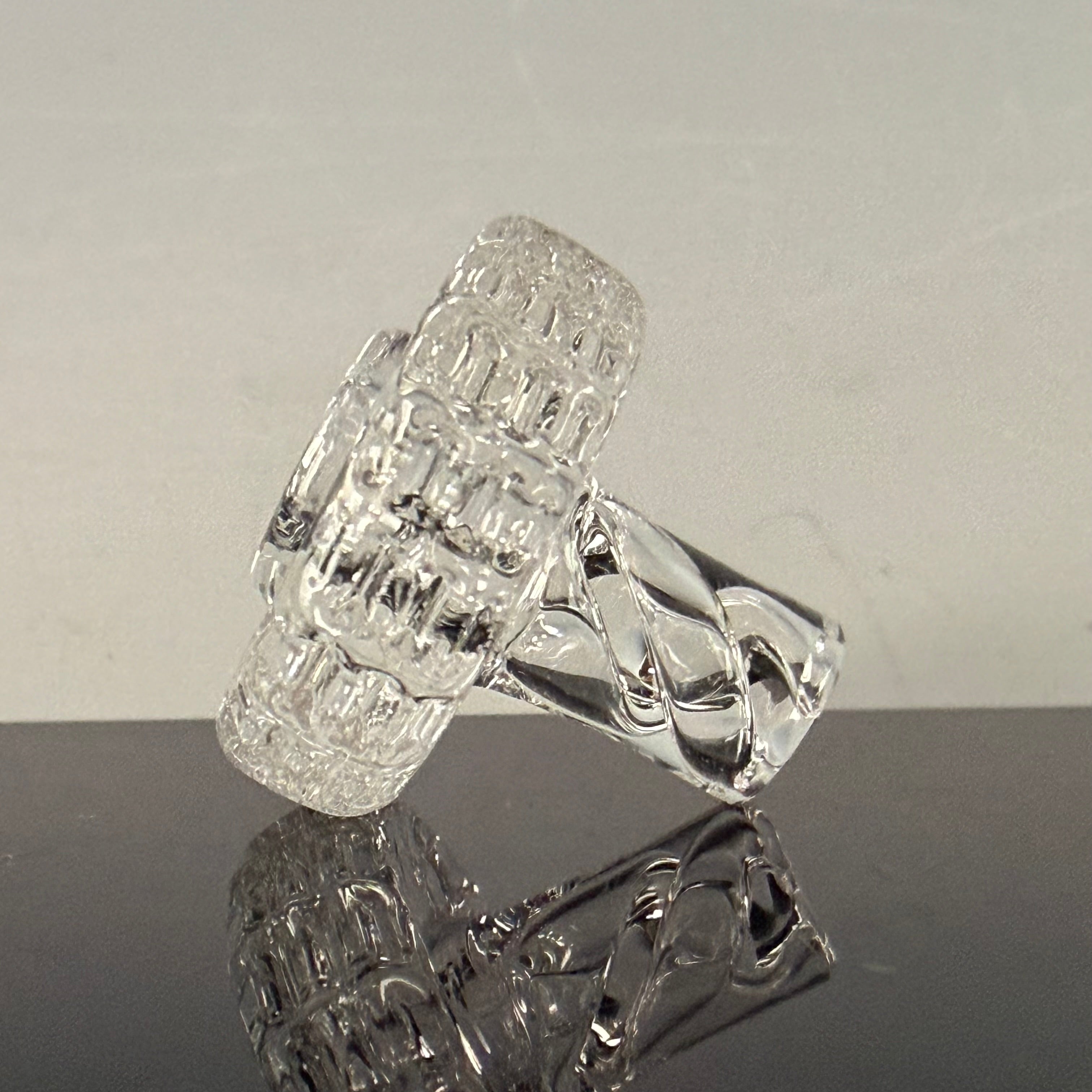 Clear New Peak & New Proxy Bolt Joystick Spinner by Nib Glass