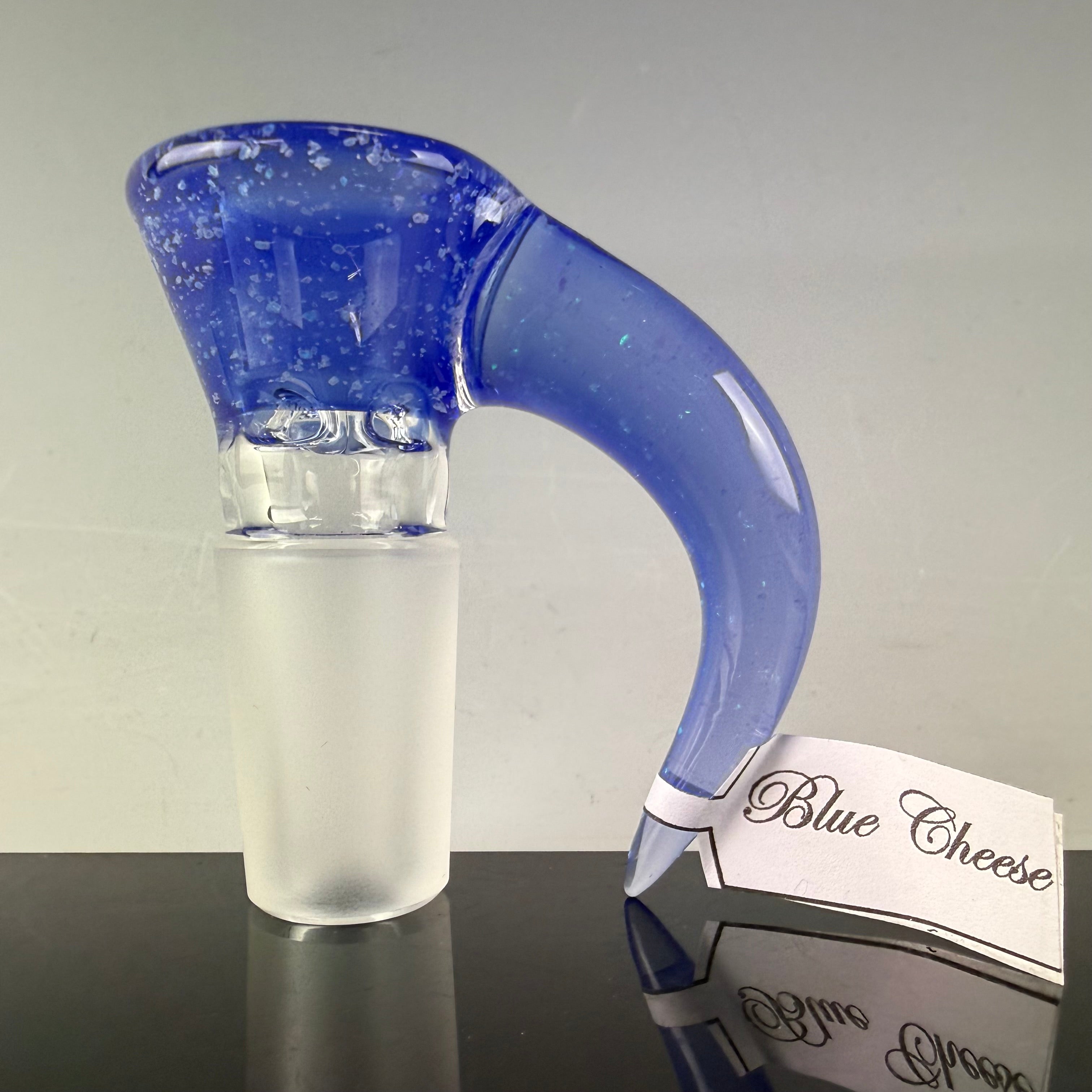 Full Accent "Crushed Opal over Blue Cheese" 18mm Slide by Sovereignty Glass