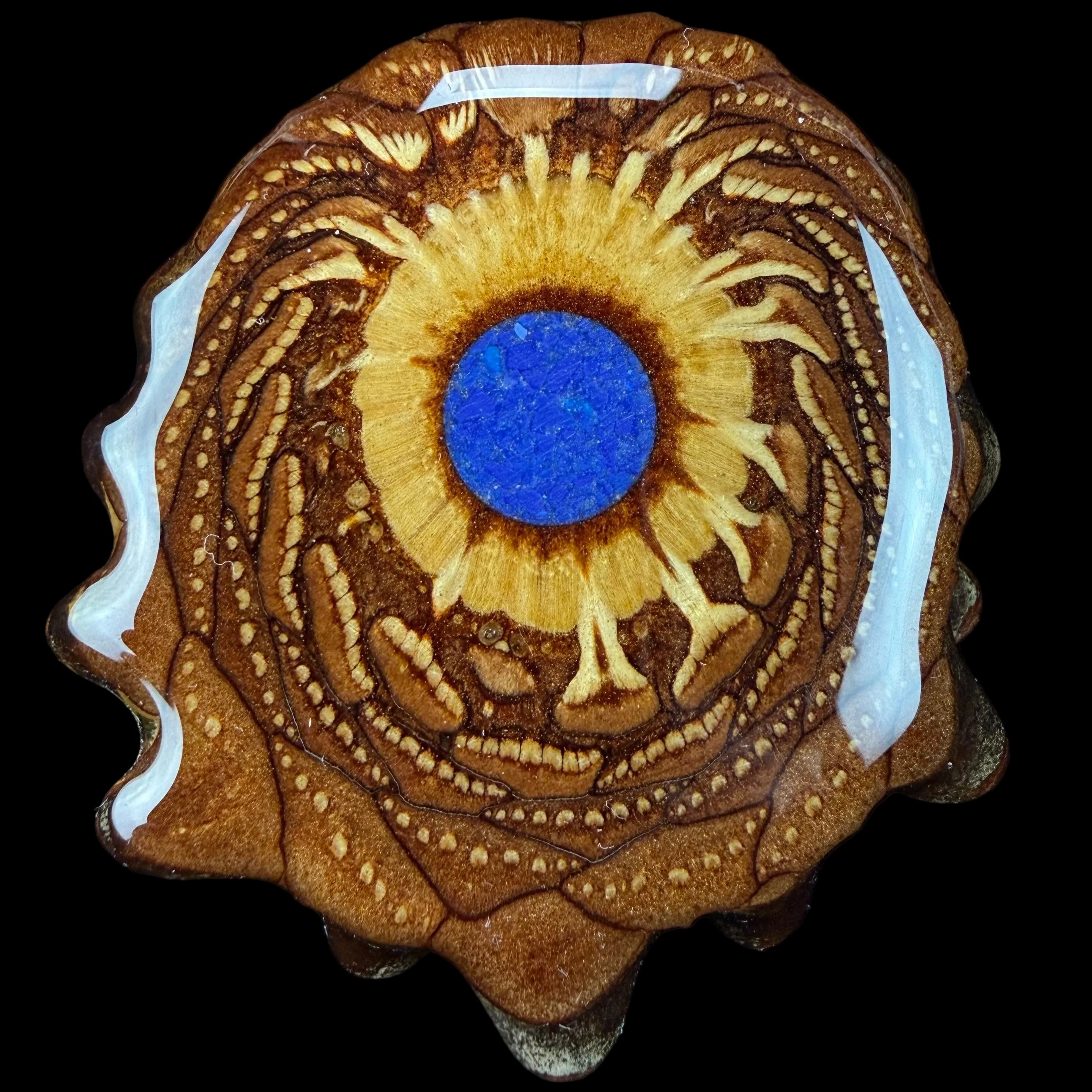 Crushed Lapis Lazuli (Glow) Pendant by Third Eye Pinecones