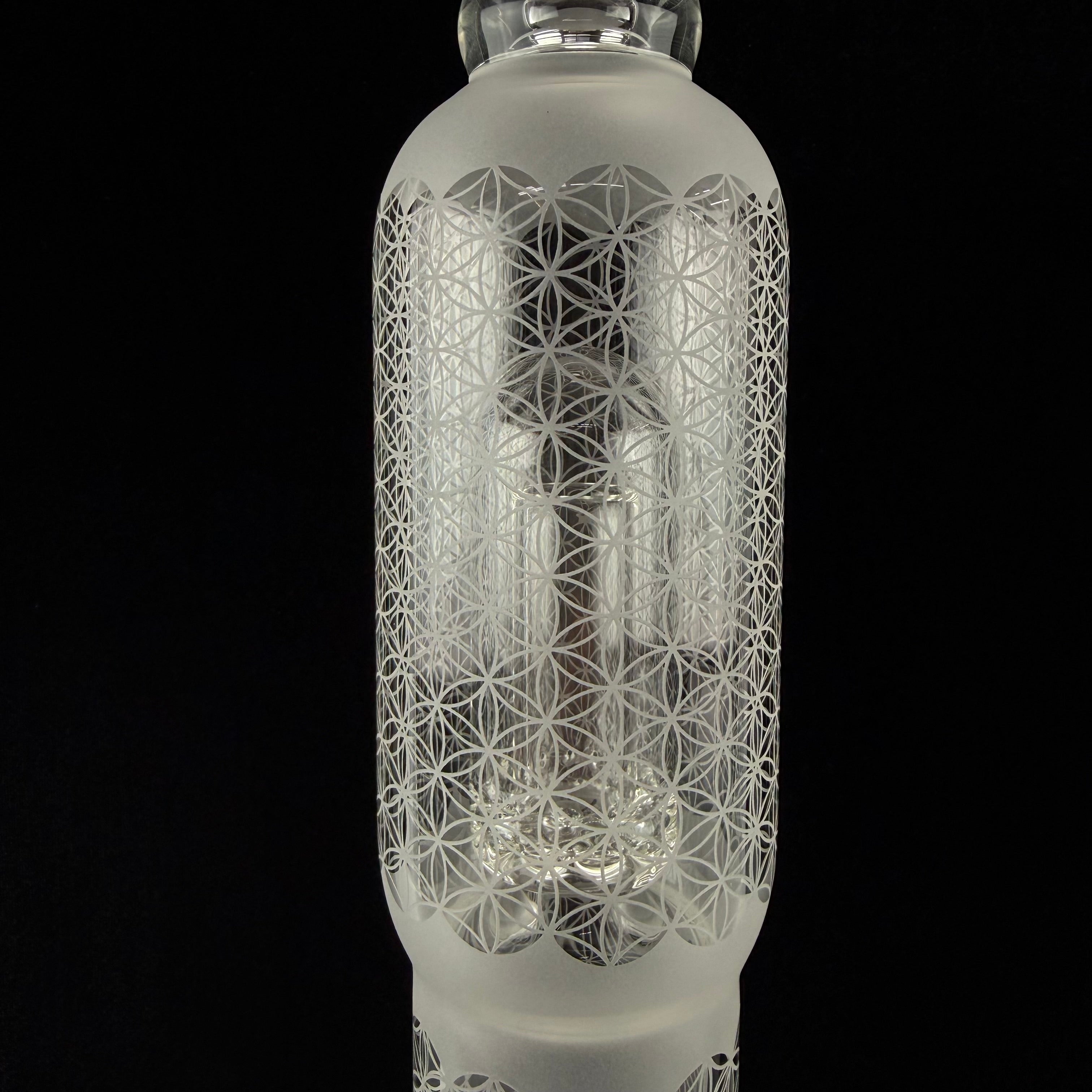 "Sacred G Etched" Dub Lace Sphere V3 by SOL Glassworks