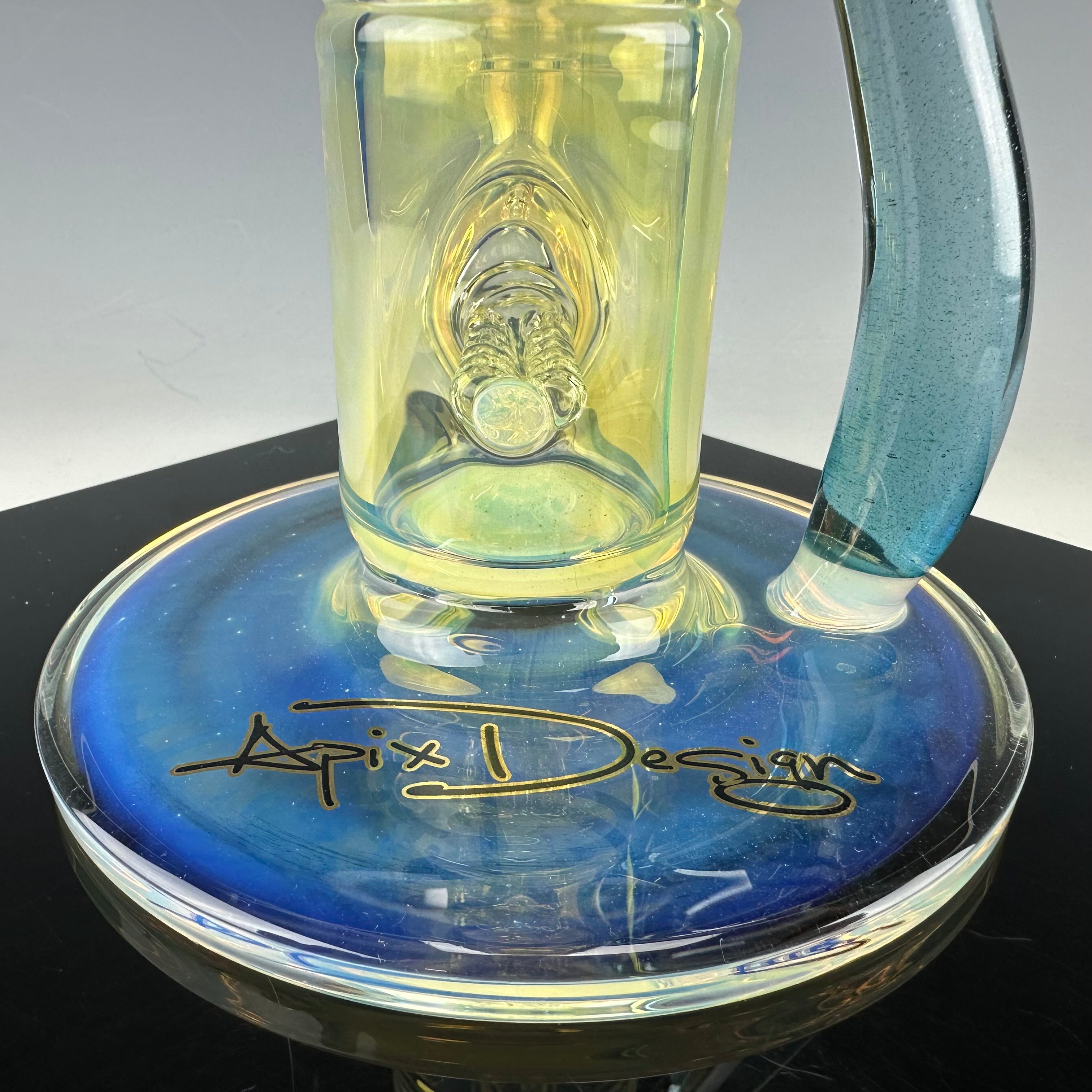 "Blue Stardust, White" Silver Fume Double Stemline 45 X 5mm by Apix Designs