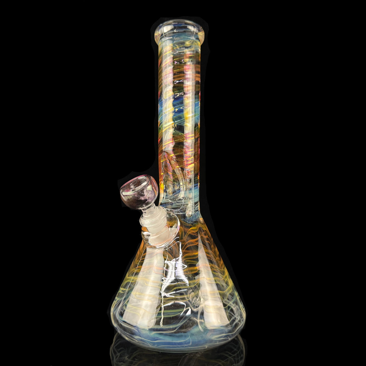 Fully-Gold Fumed 38mm Beaker Waterpipe by Mary Jane's Glass