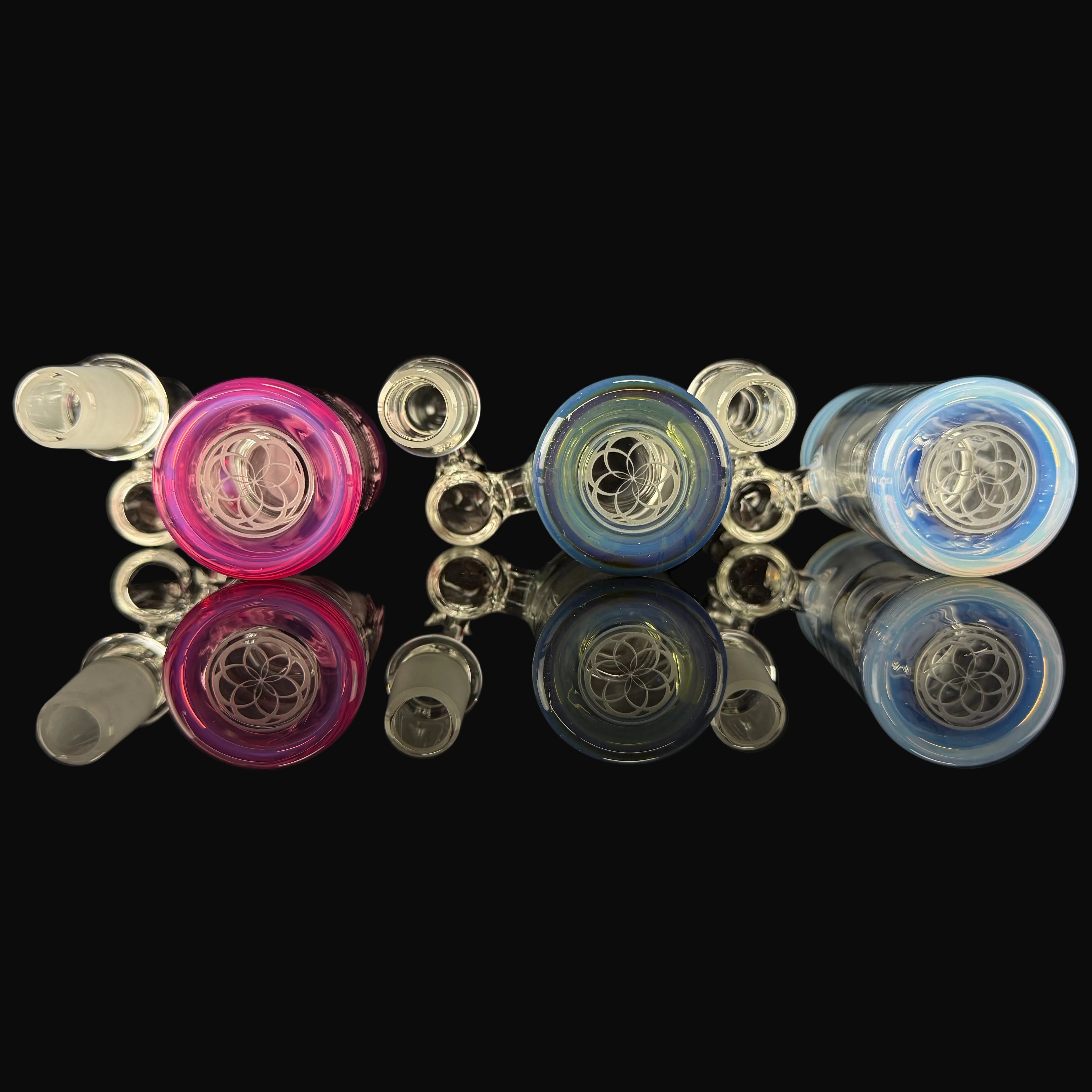 Color Accented 18mm Dry Catcher by SOL Glassworks