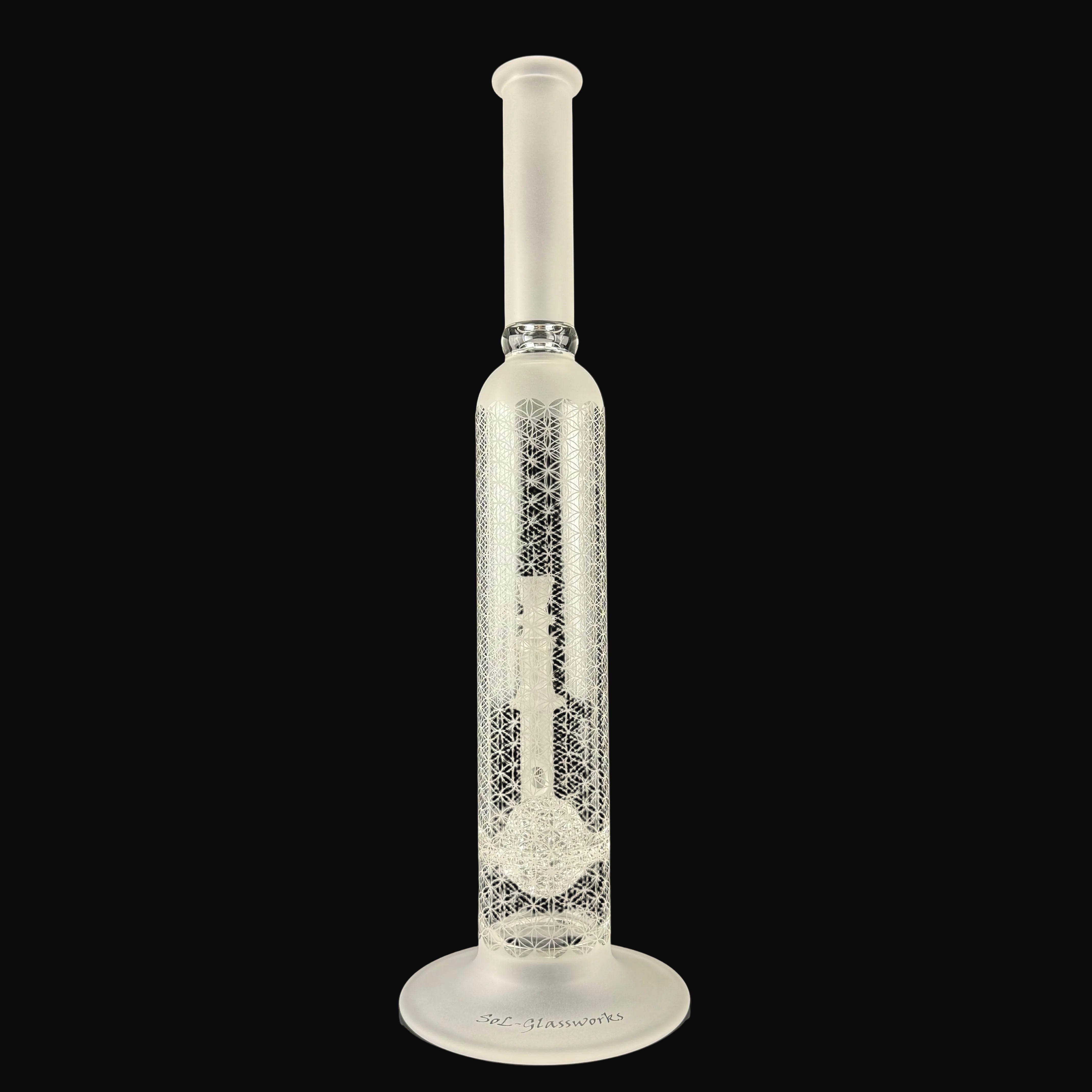 SOL-60 "Sacred G Etched" V3 Lace Sphere by SOL Glassworks