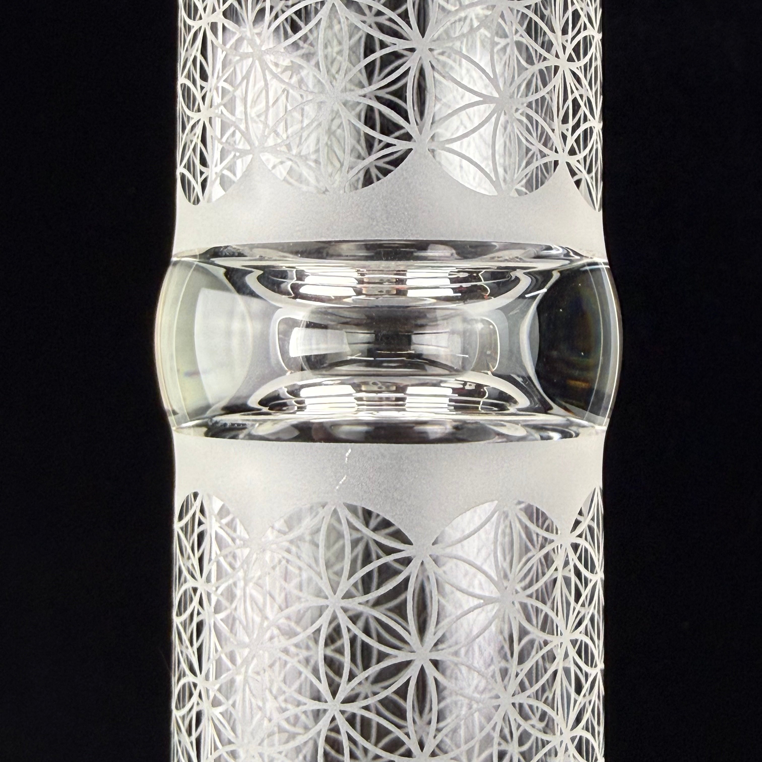 SOL-45 "Sacred G Etched" Lace Sphere by SOL Glassworks