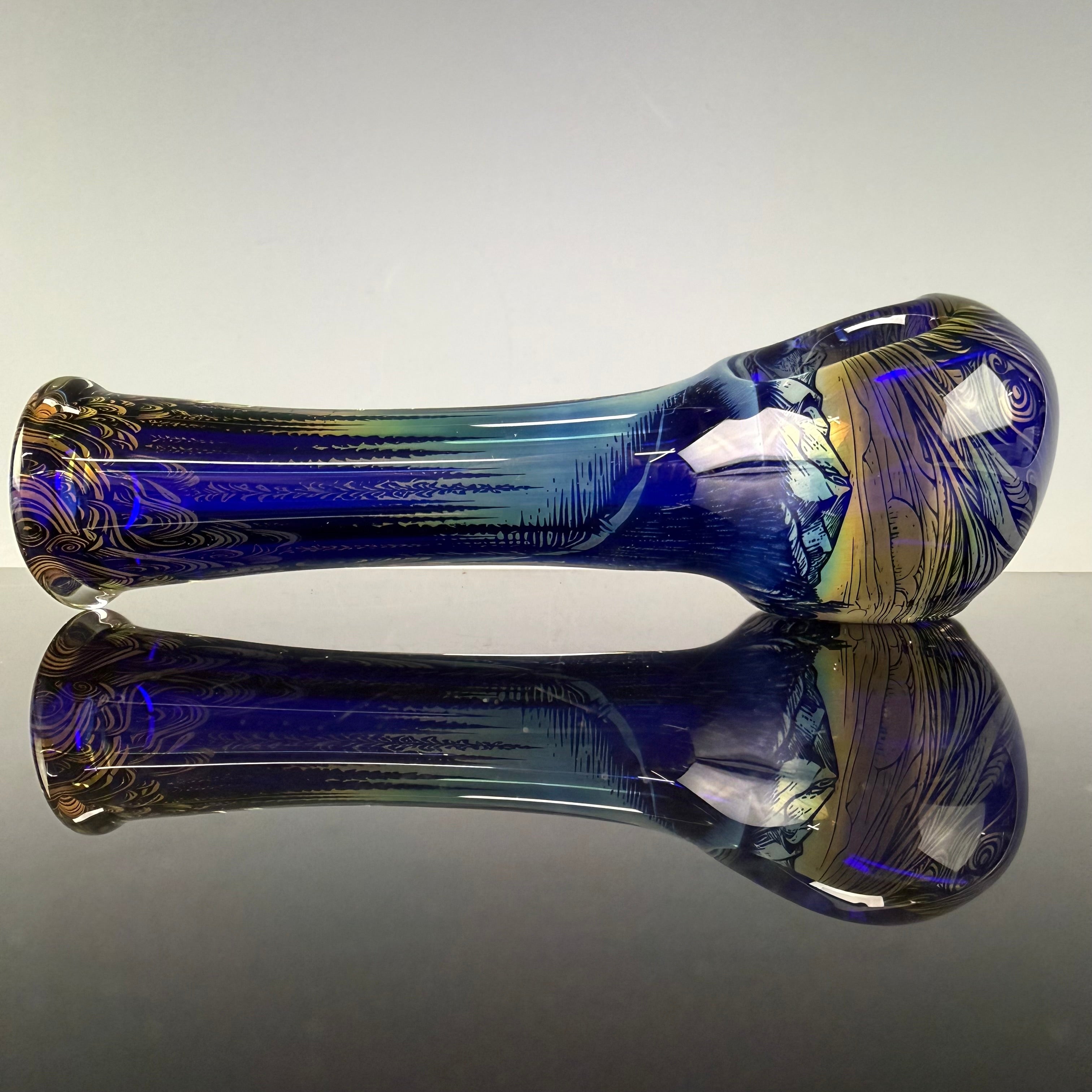 "Tahoe" Laser Etched Handpipe by Elevator Glass