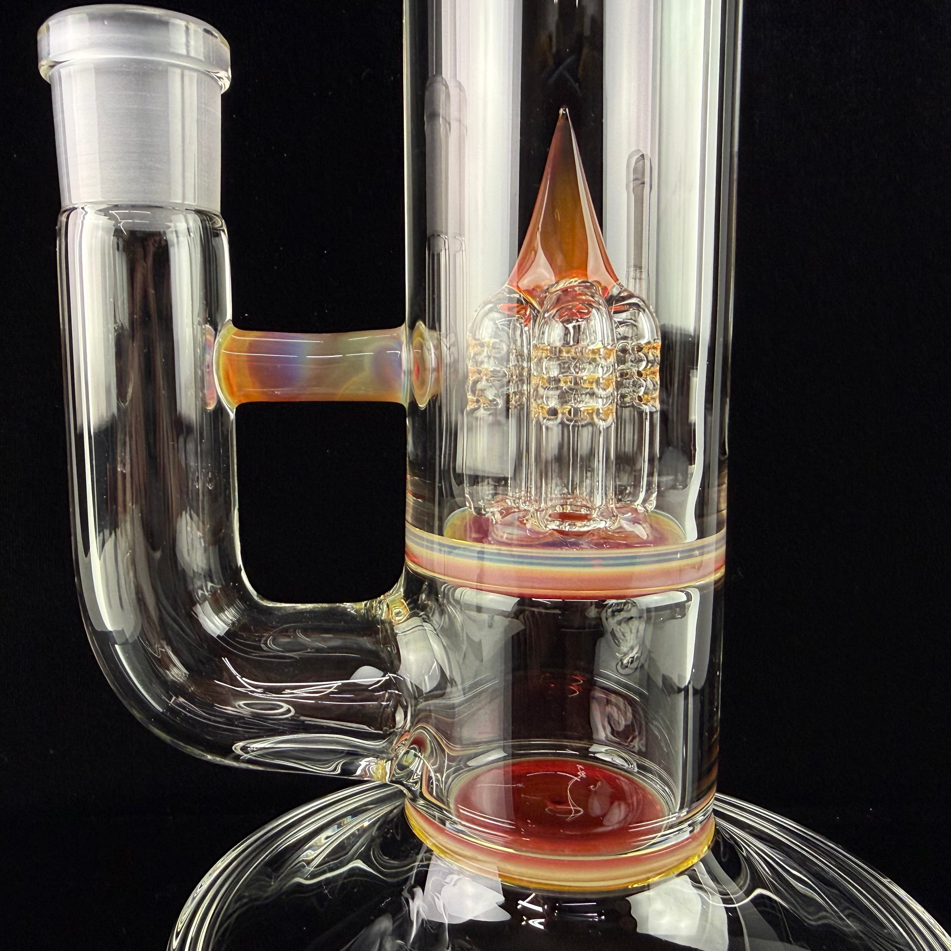 PA "NS Yellow & Pomegranate" Inv 4 to Gridded 8 Tree + 2X Cold Seals by Sovereignty Glass