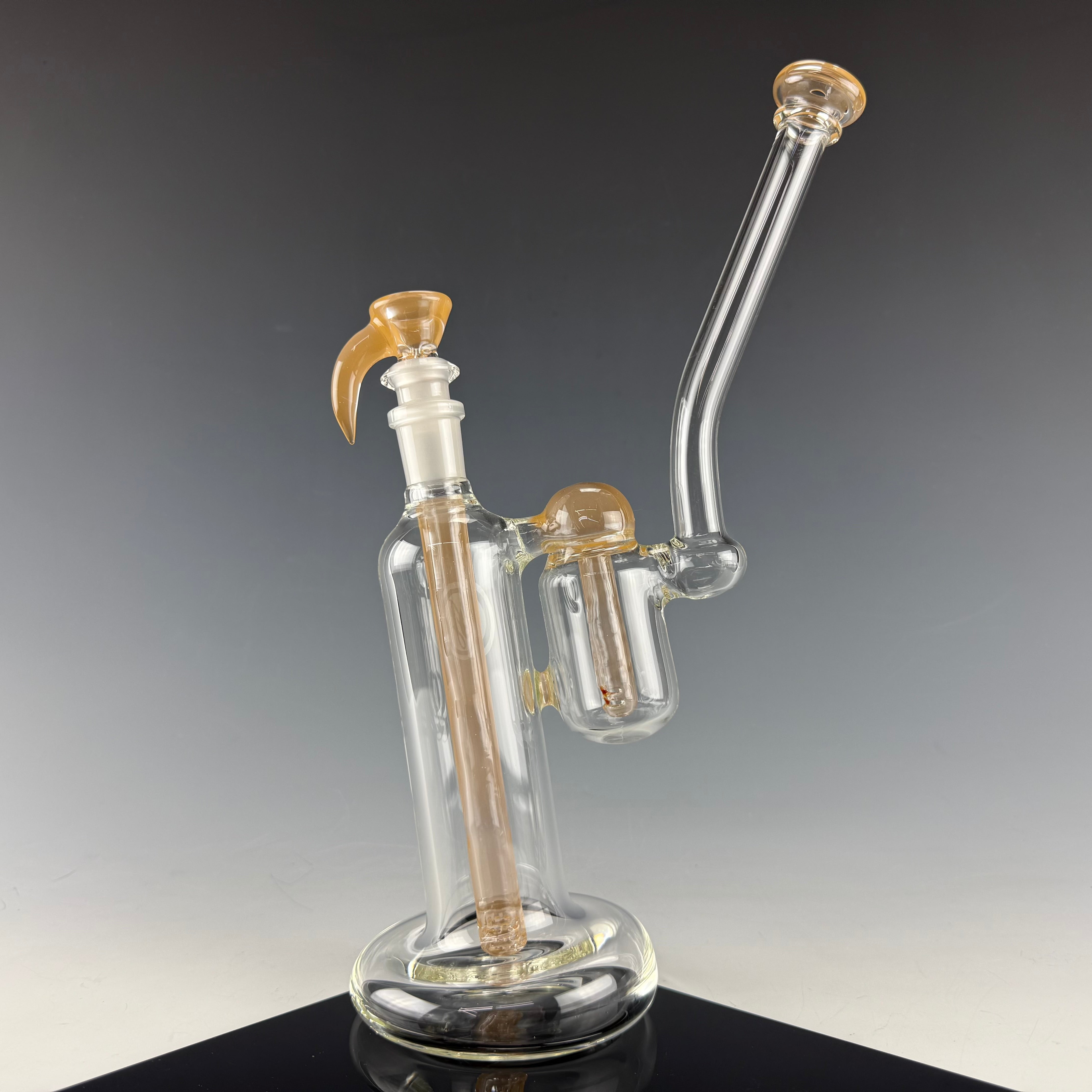 "Peach" Double Bubbler by OJ Flame