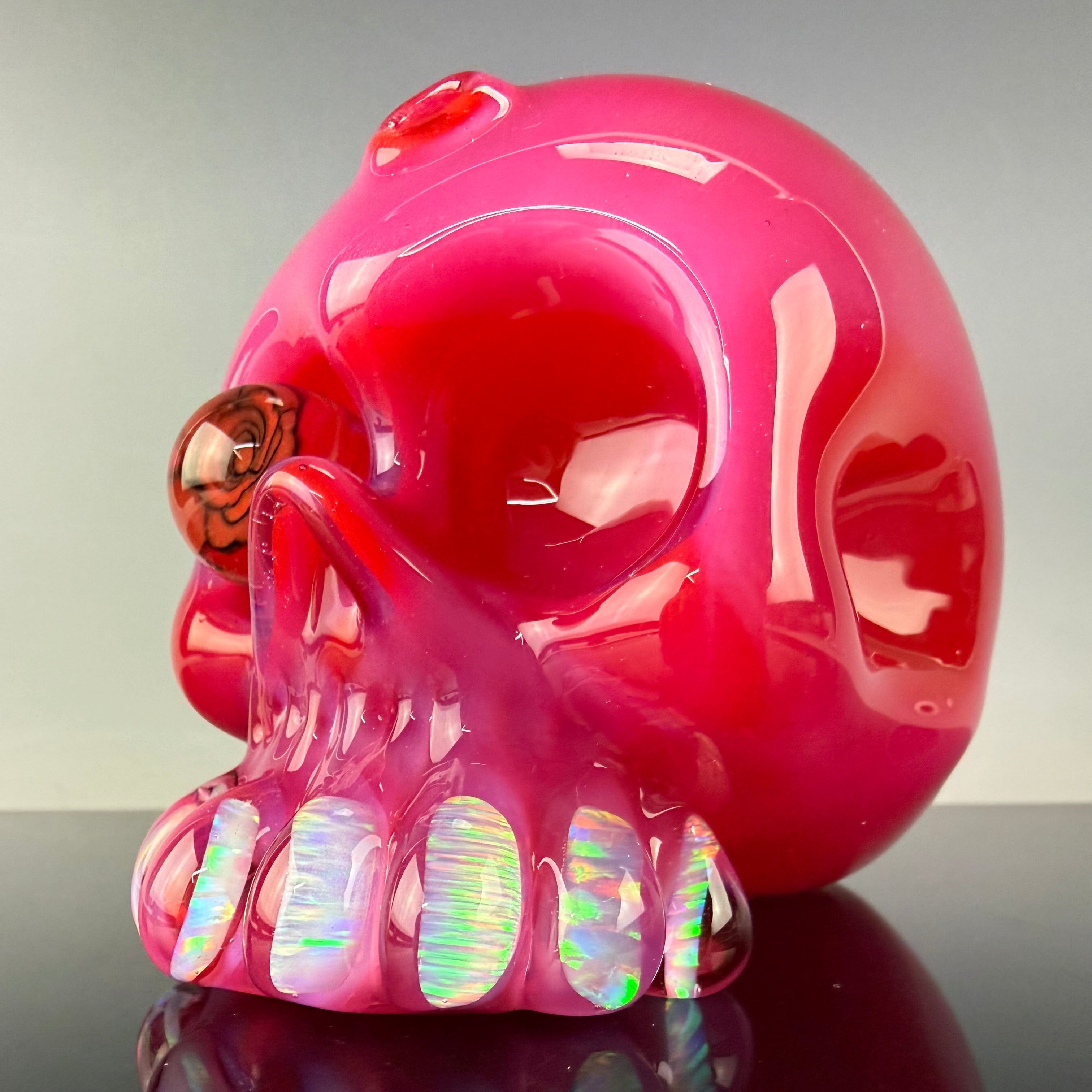 "Pink Slyme over Poppy" Skull Shredder by Carsten Carlile