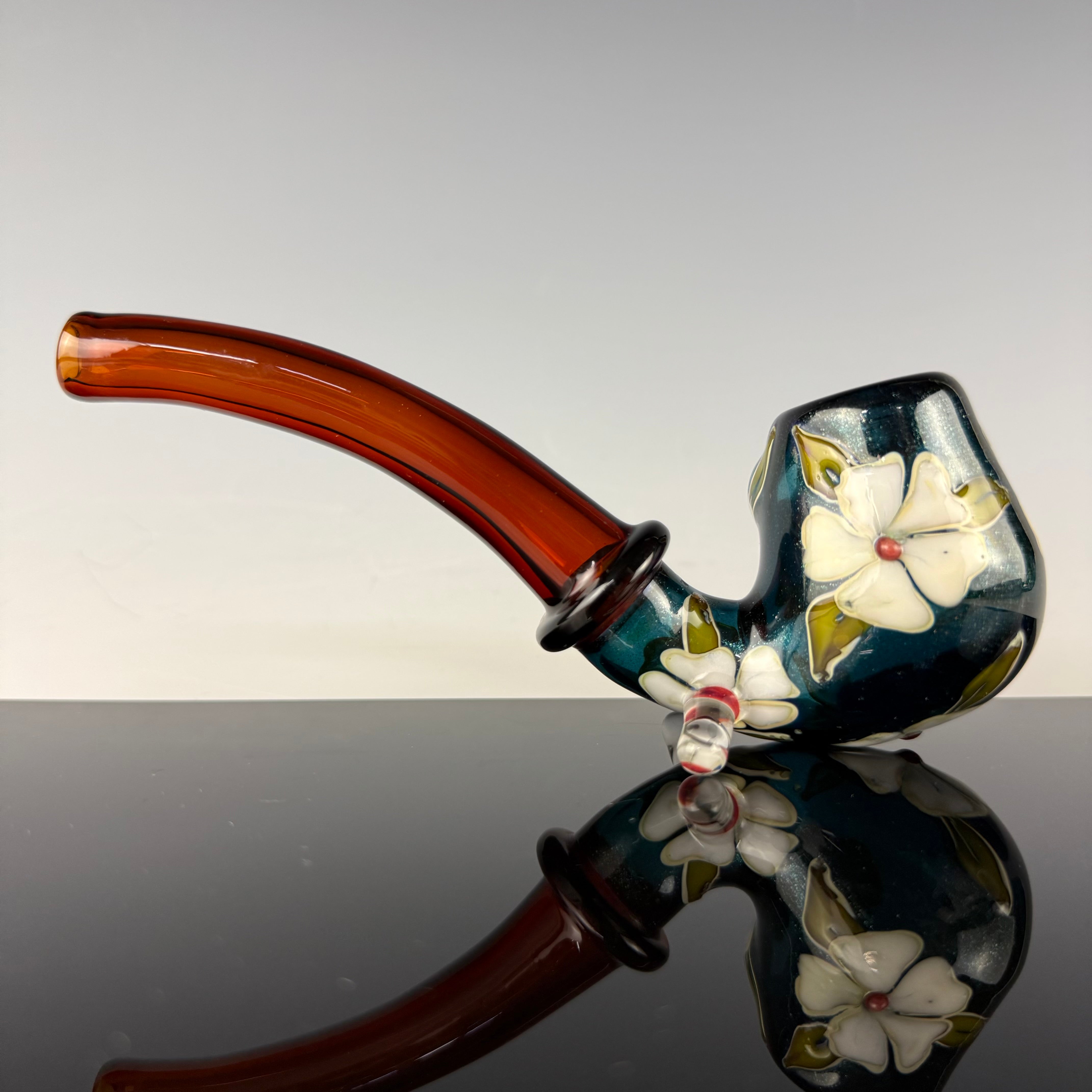 Blue Stardust "Floral" Sherlock by Sarita Glass