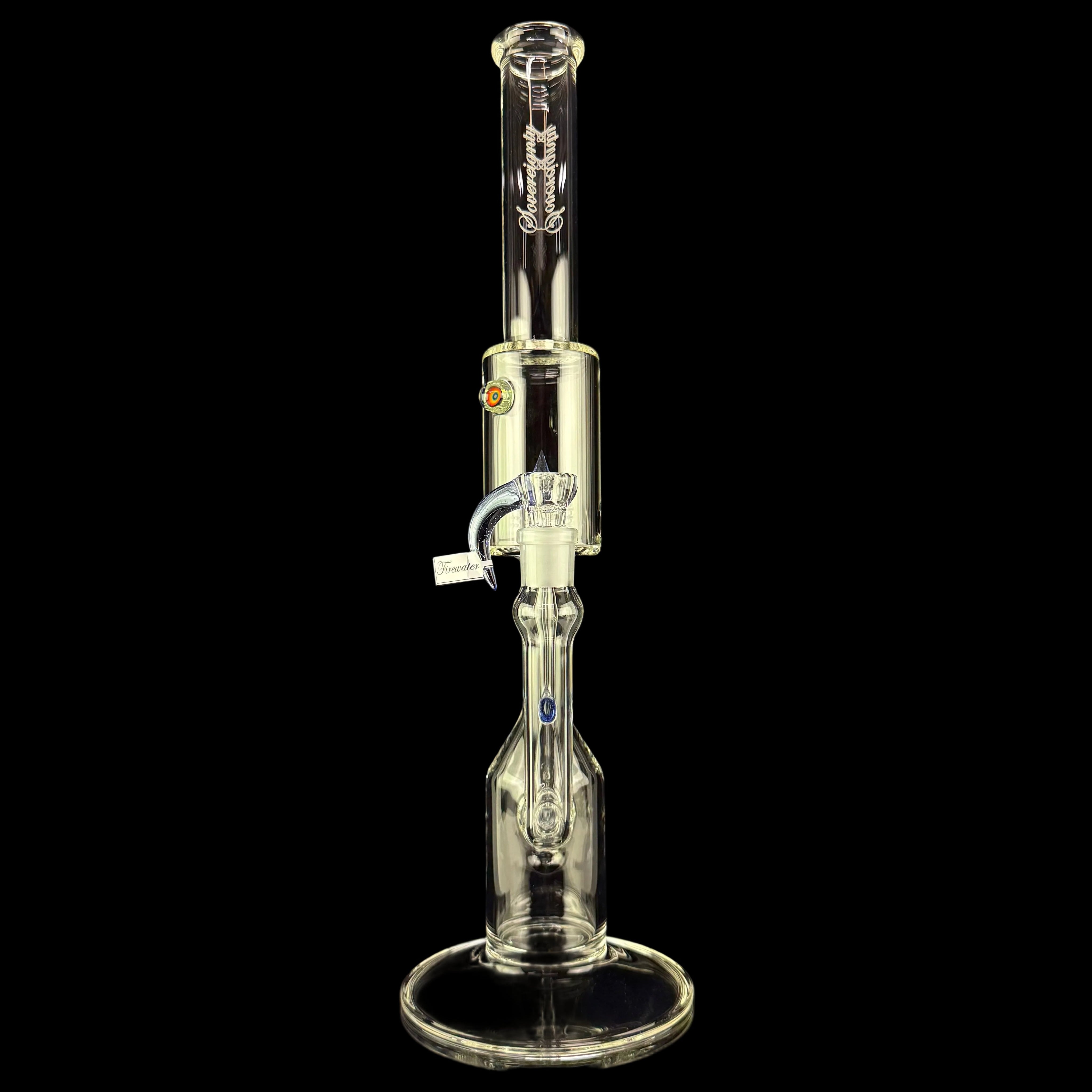 MA "Firewater UV" Full Size Hornet - Stemline 16mm 6 Cut UpGrid + Millie + Splash Guard by Sovereignty Glass