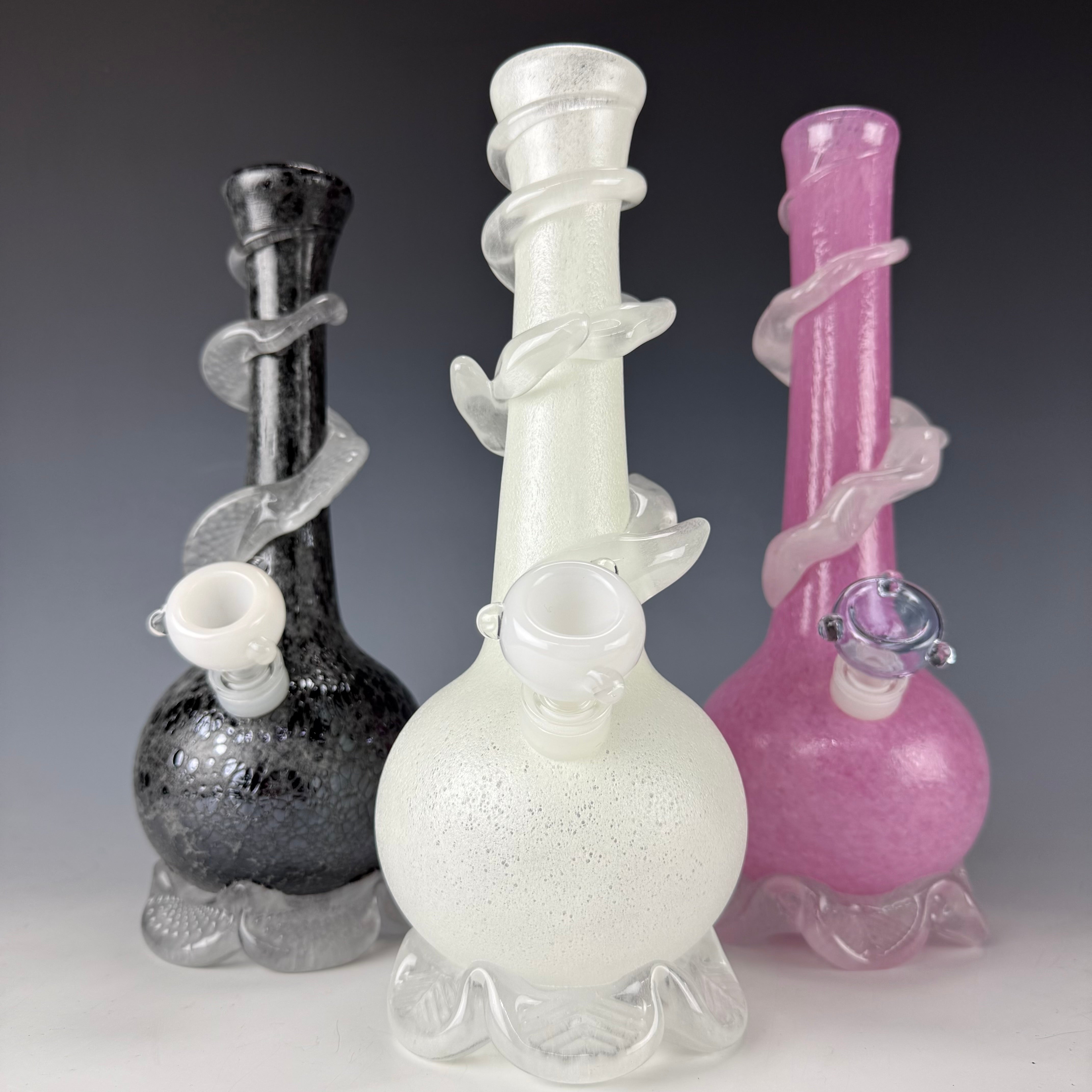 Glow In The Dark Waterpipe by Noble Glass