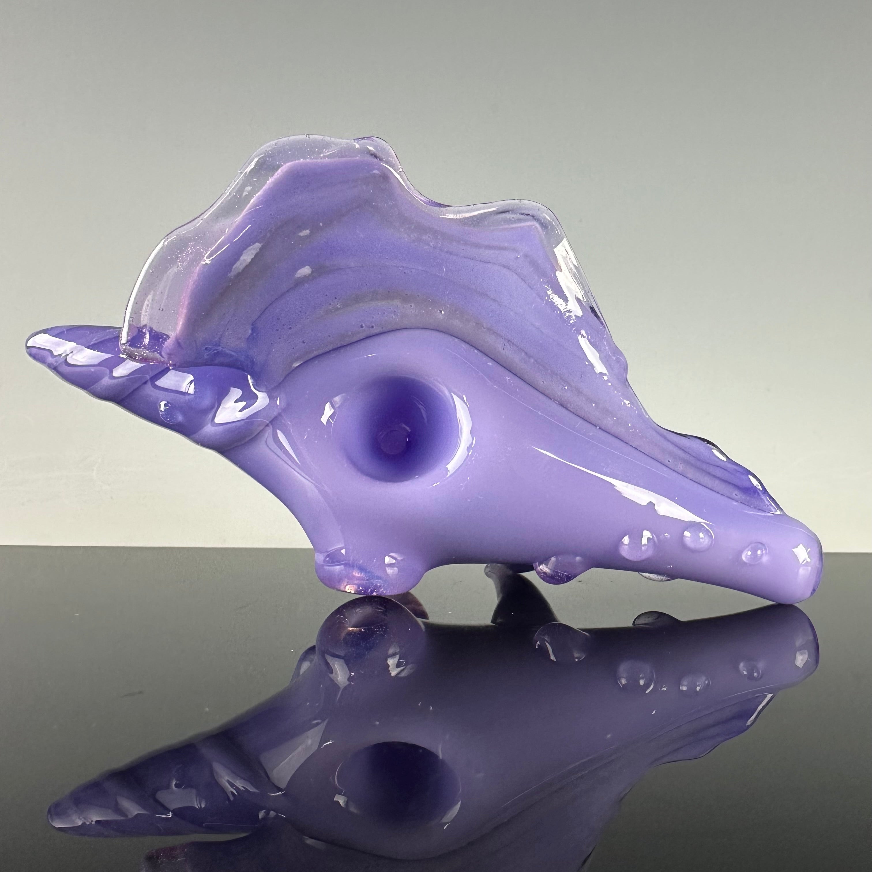 "Wisteria" Spiked Seashell Handpipe by Christina Cody