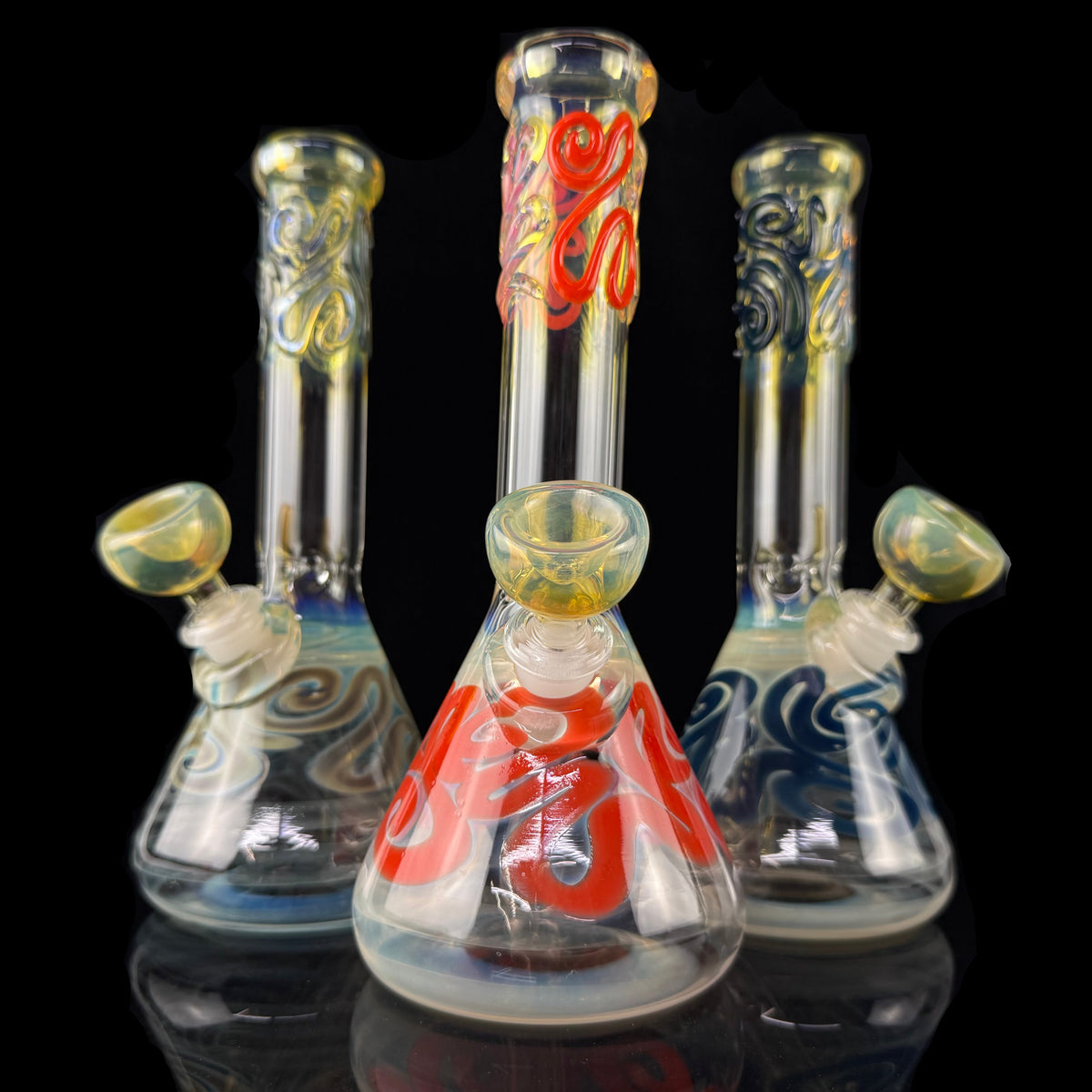 Fume + Color 32mm Beaker Waterpipe by Mary Jane's Glass