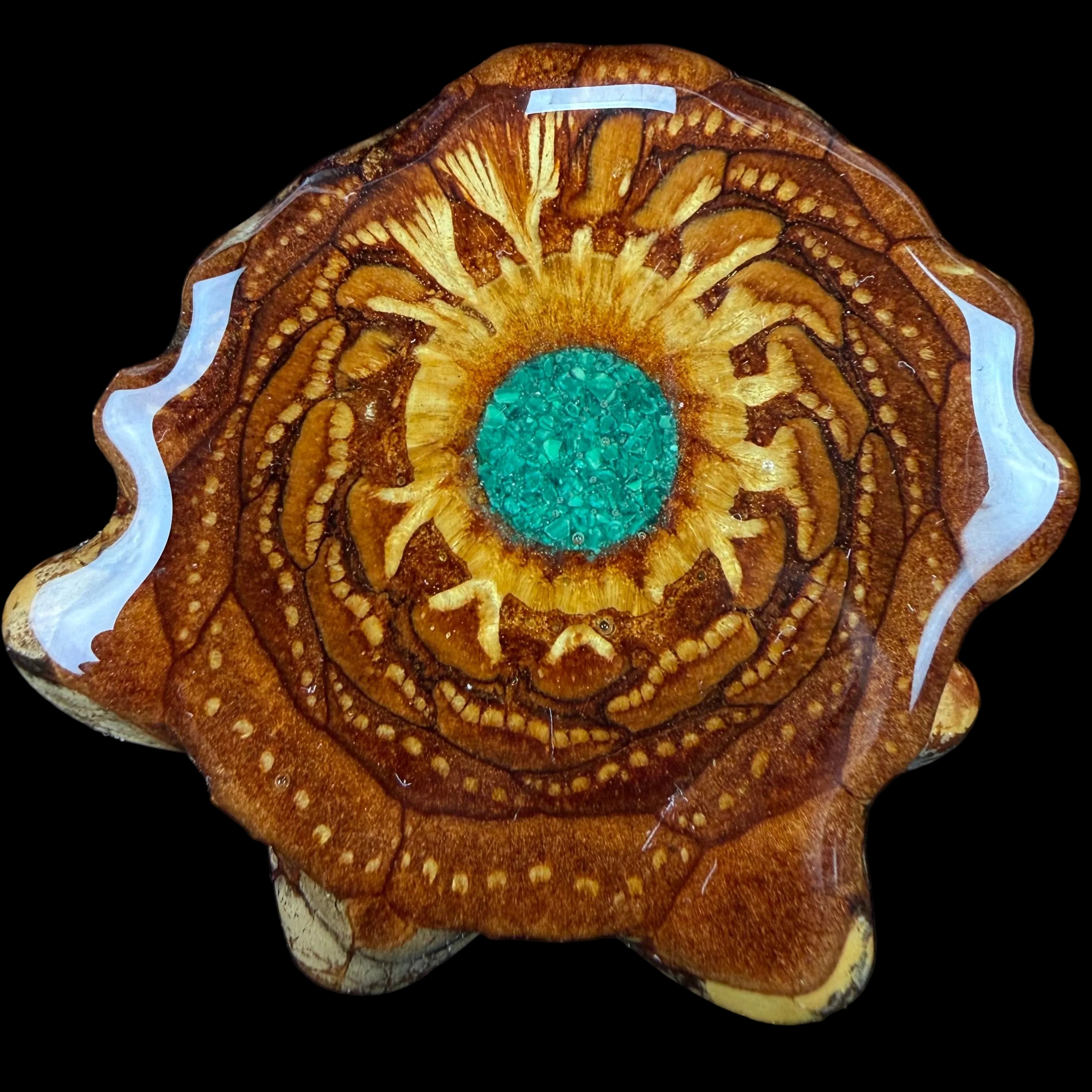 Crushed Malachite (Glow) Pendant by Third Eye Pinecones