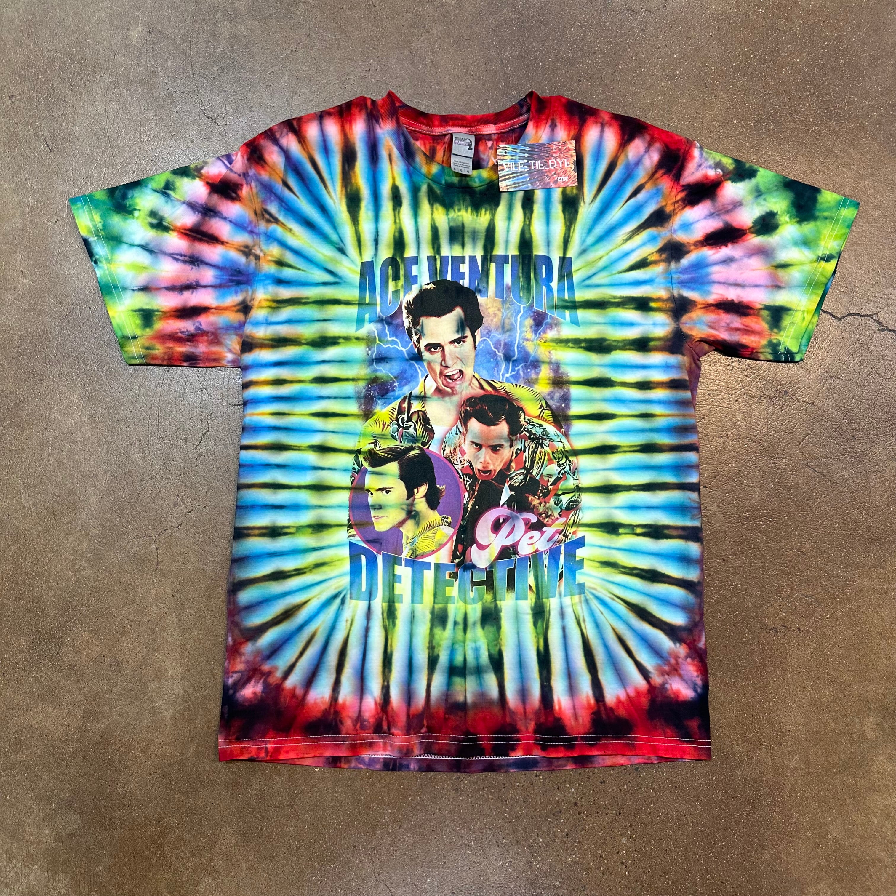 "Ace Ventura Pet Detective" Tie Dye Shirt Shirt by Vile Tie Dyes