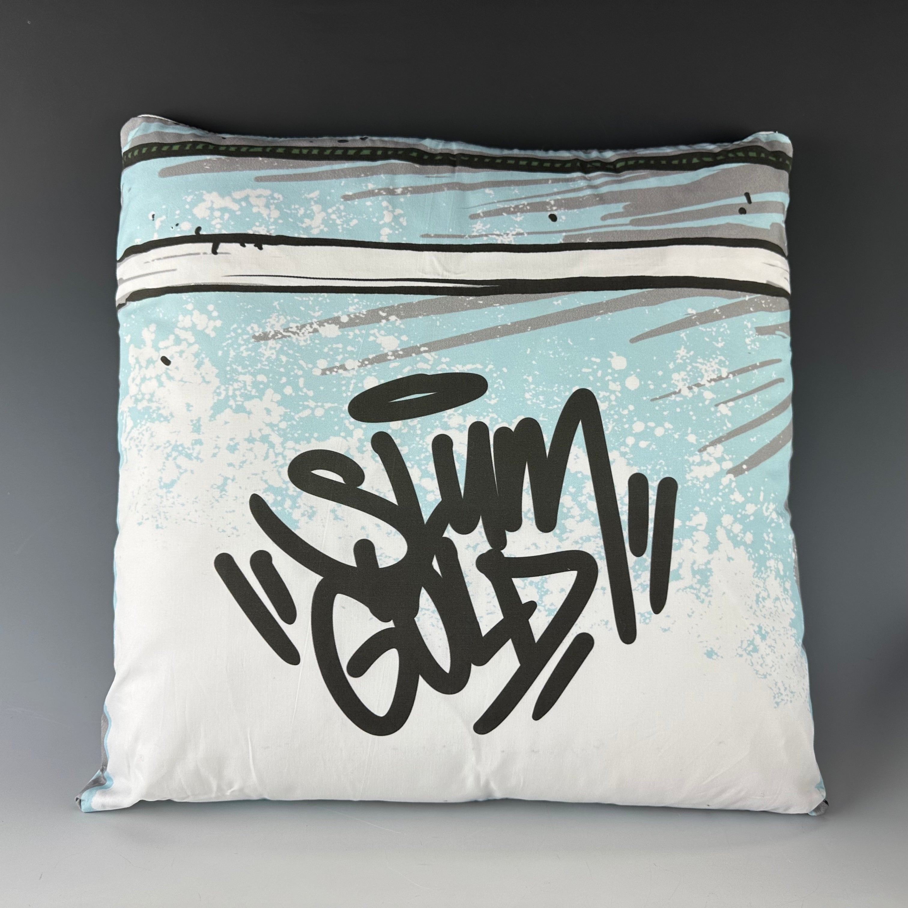 "Sak o' Yak" Throw Pillow by Slum Gold