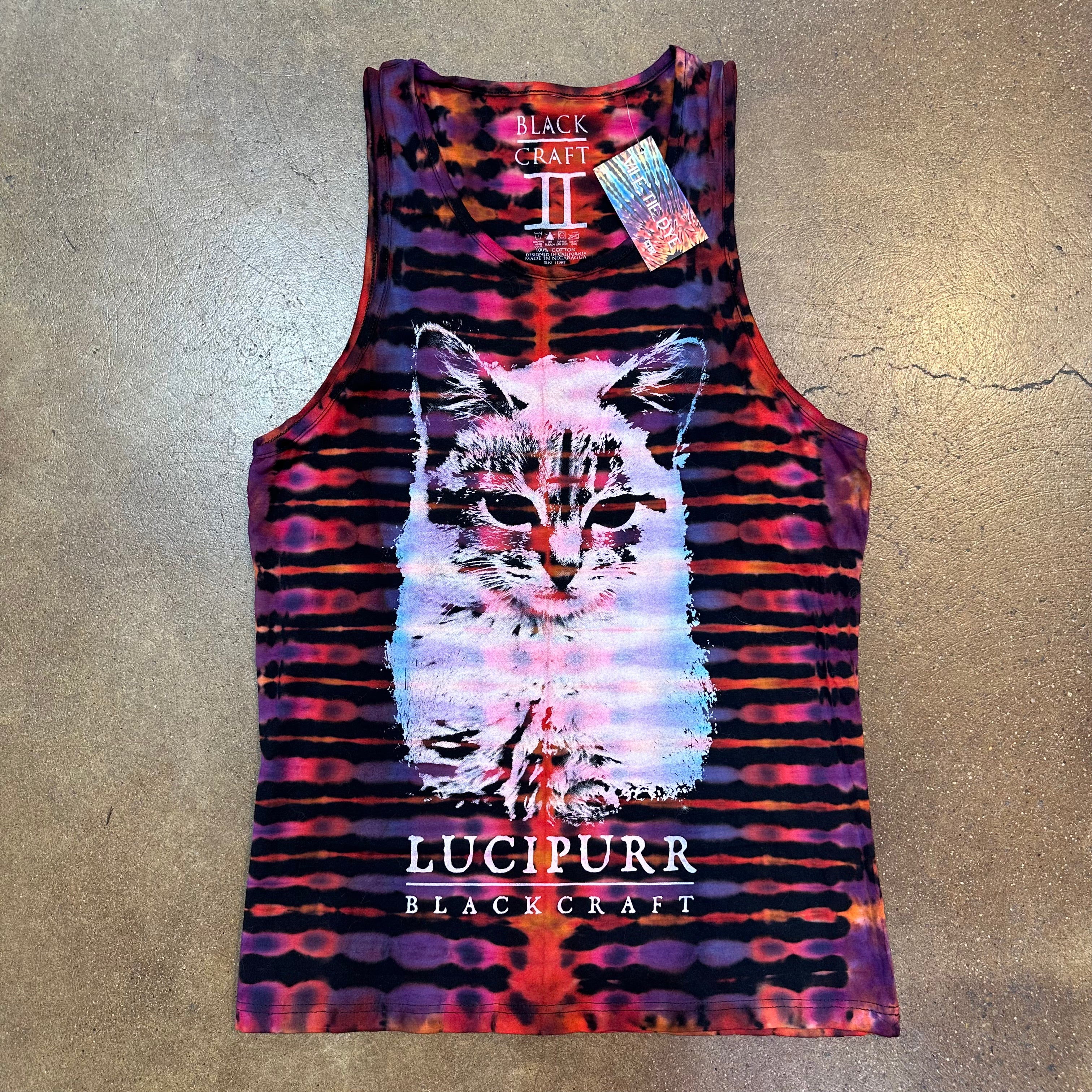 "Lucipurr" Tie Dye Tank Top by Vile Tie Dyes