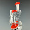"Orange Crayon & White" Hourglass Recycler Puffco Glass by Rebel Glass