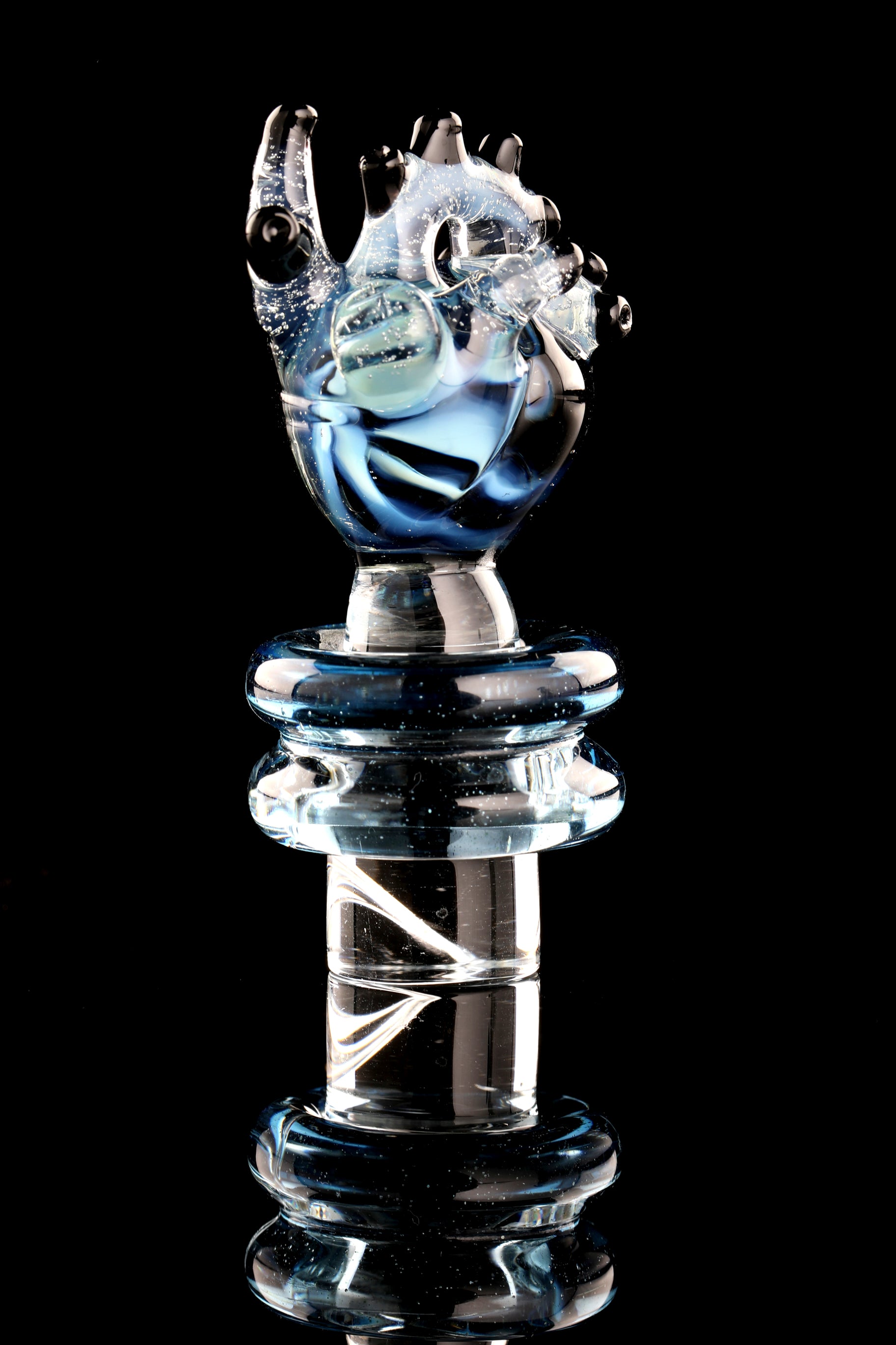 Multicolor Lineworked "Anatomical Heart" 3DXL Rockulus by One Trick Pony X Mandella Glass