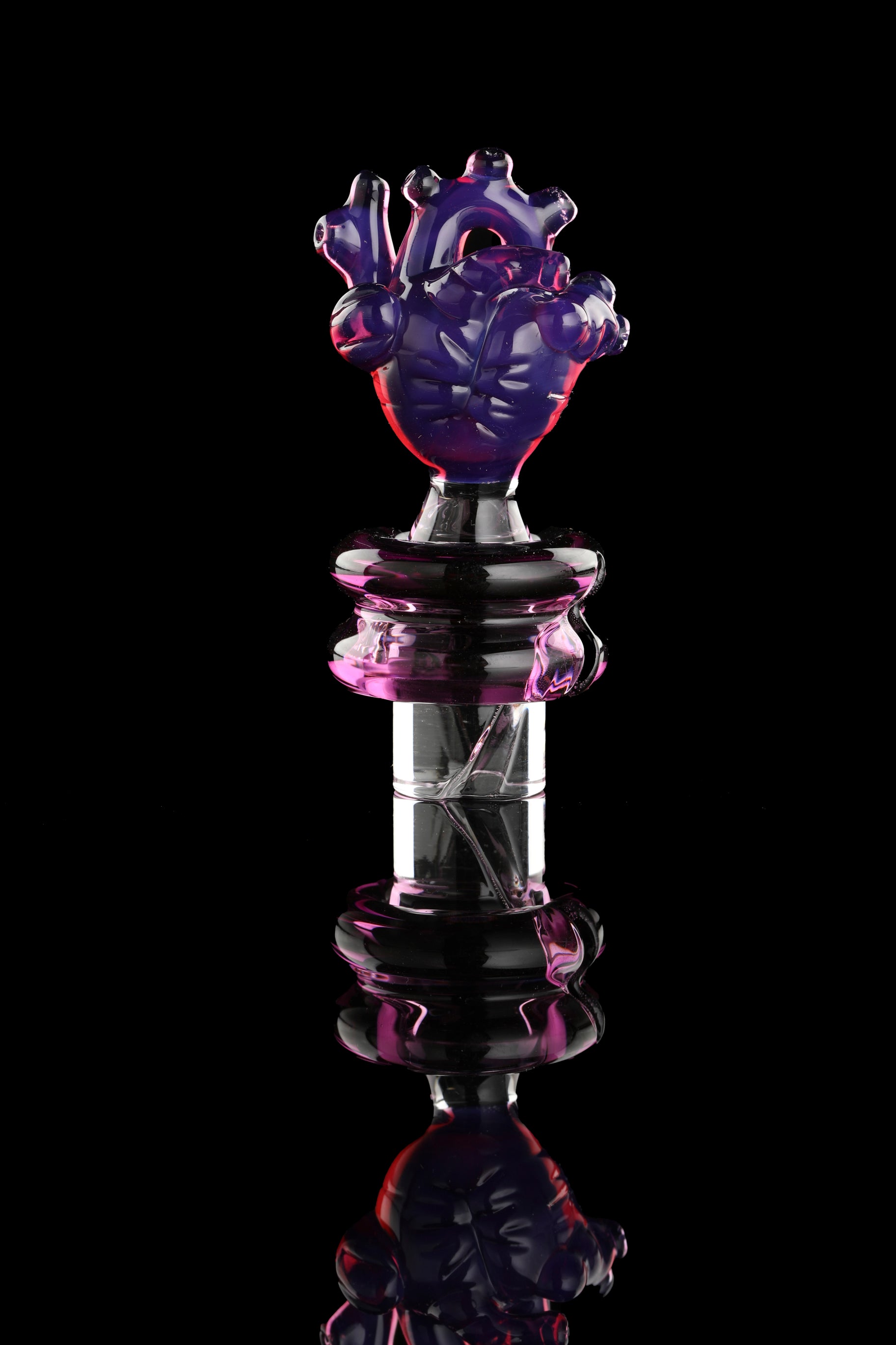 Stargazer & Gold Amythyst "Anatomical Heart" 3DXL Rockulus by One Trick Pony X Mandella Glass