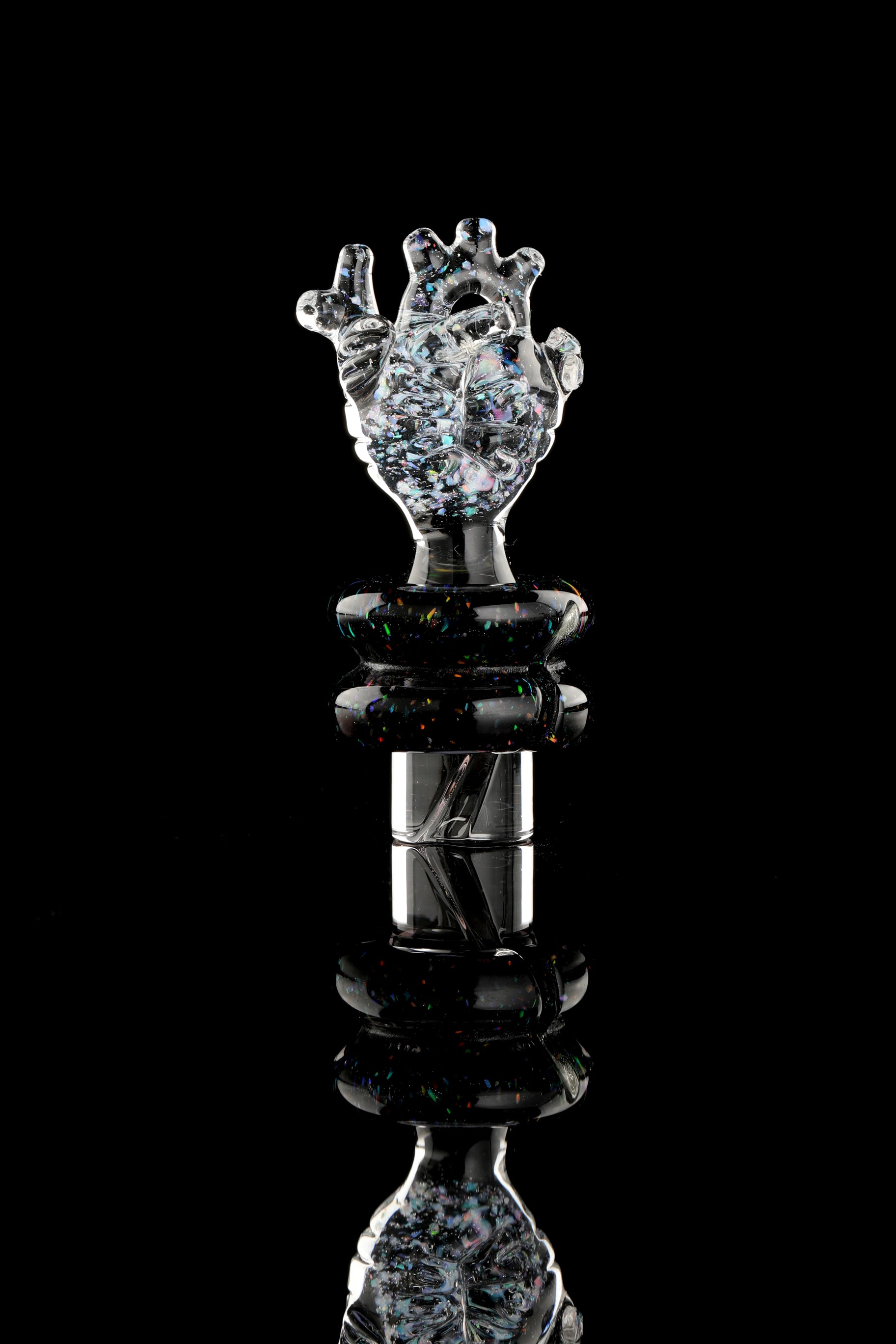 Cropal & Cropal over Jet Black "Anatomical Heart" 3DXL Rockulus by One Trick Pony X Mandella Glass