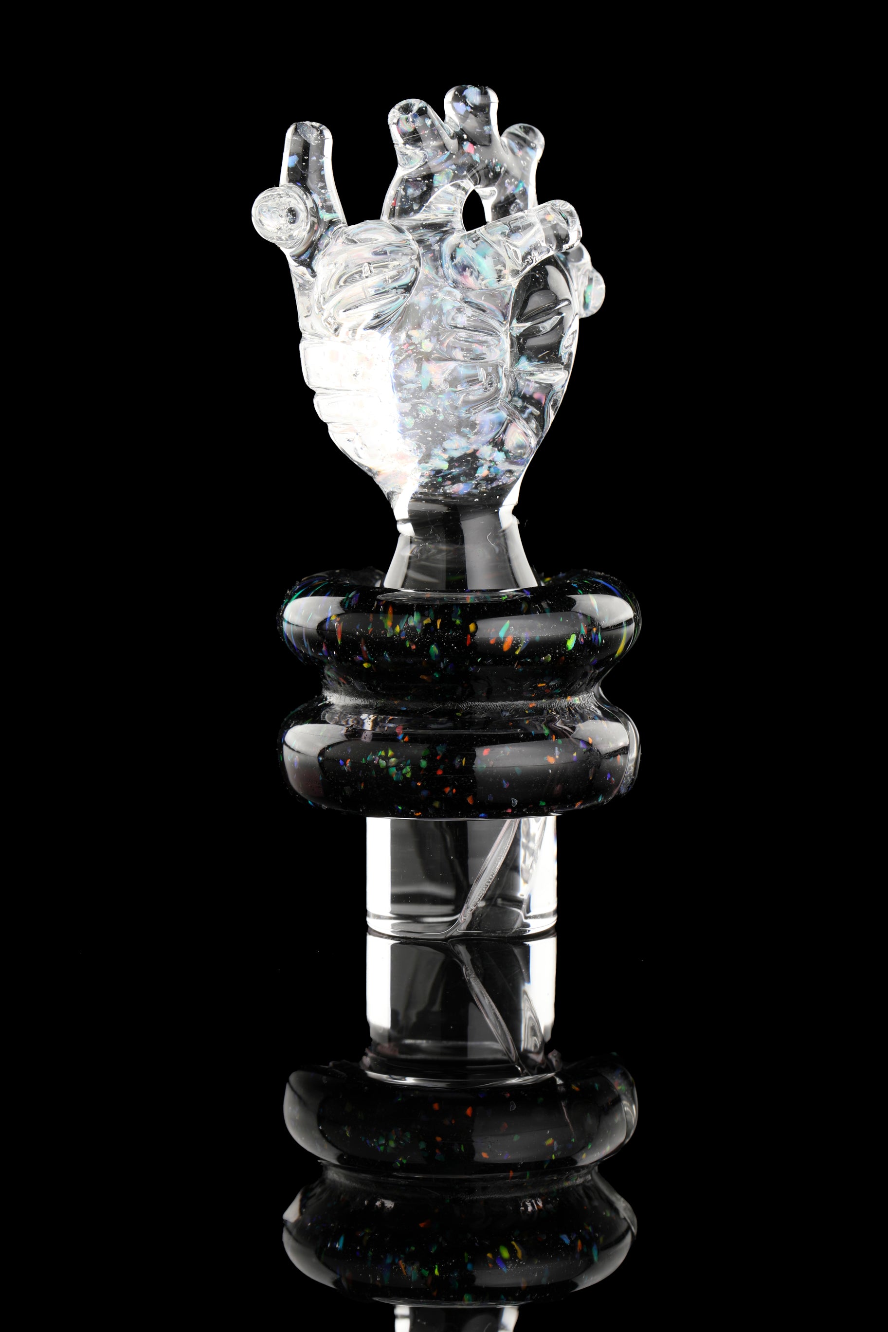 Cropal & Cropal over Jet Black "Anatomical Heart" 3DXL Rockulus by One Trick Pony X Mandella Glass