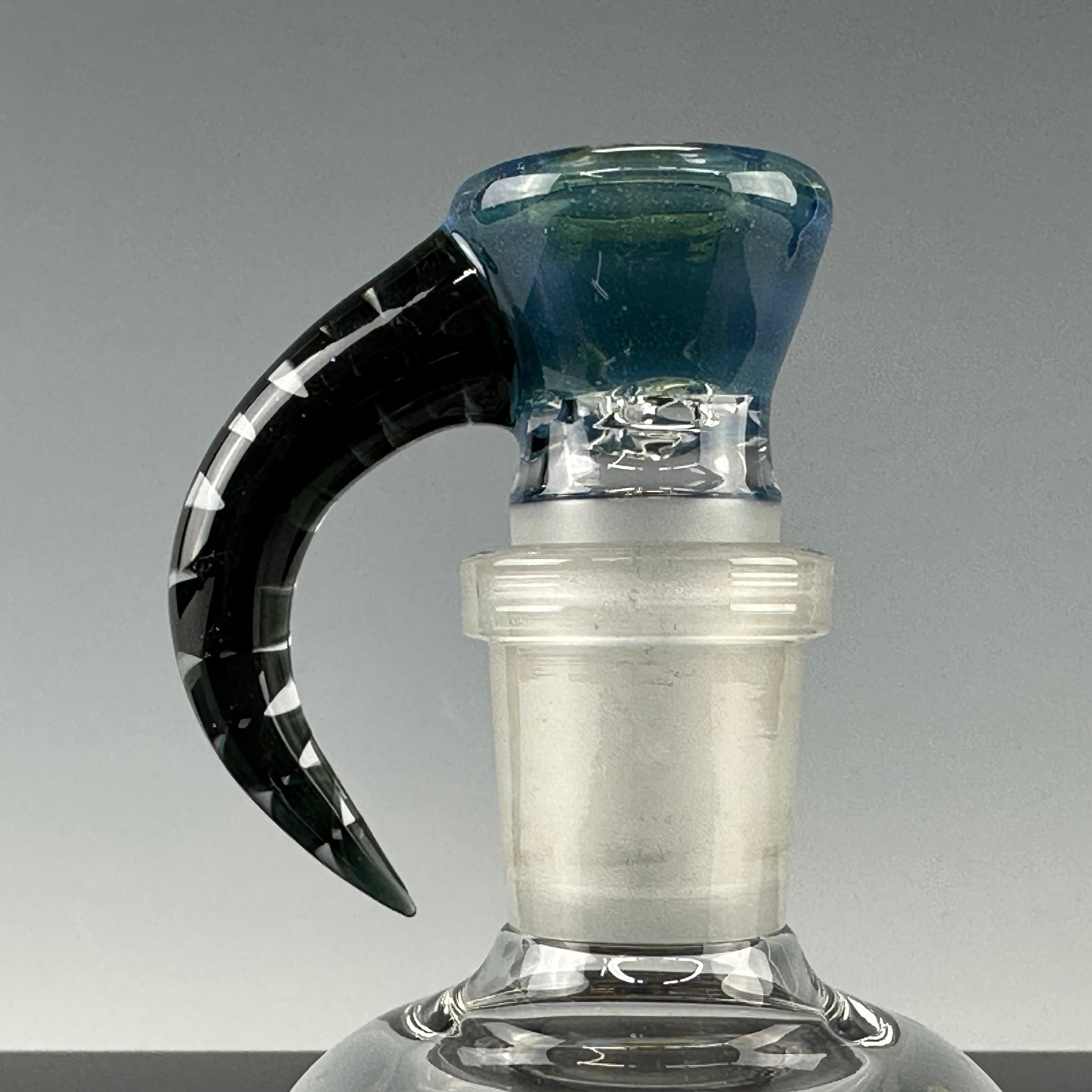 "Galaxy x Blue Slyme" Full Accent 18mm 3 Hole Slide by Moose Glass