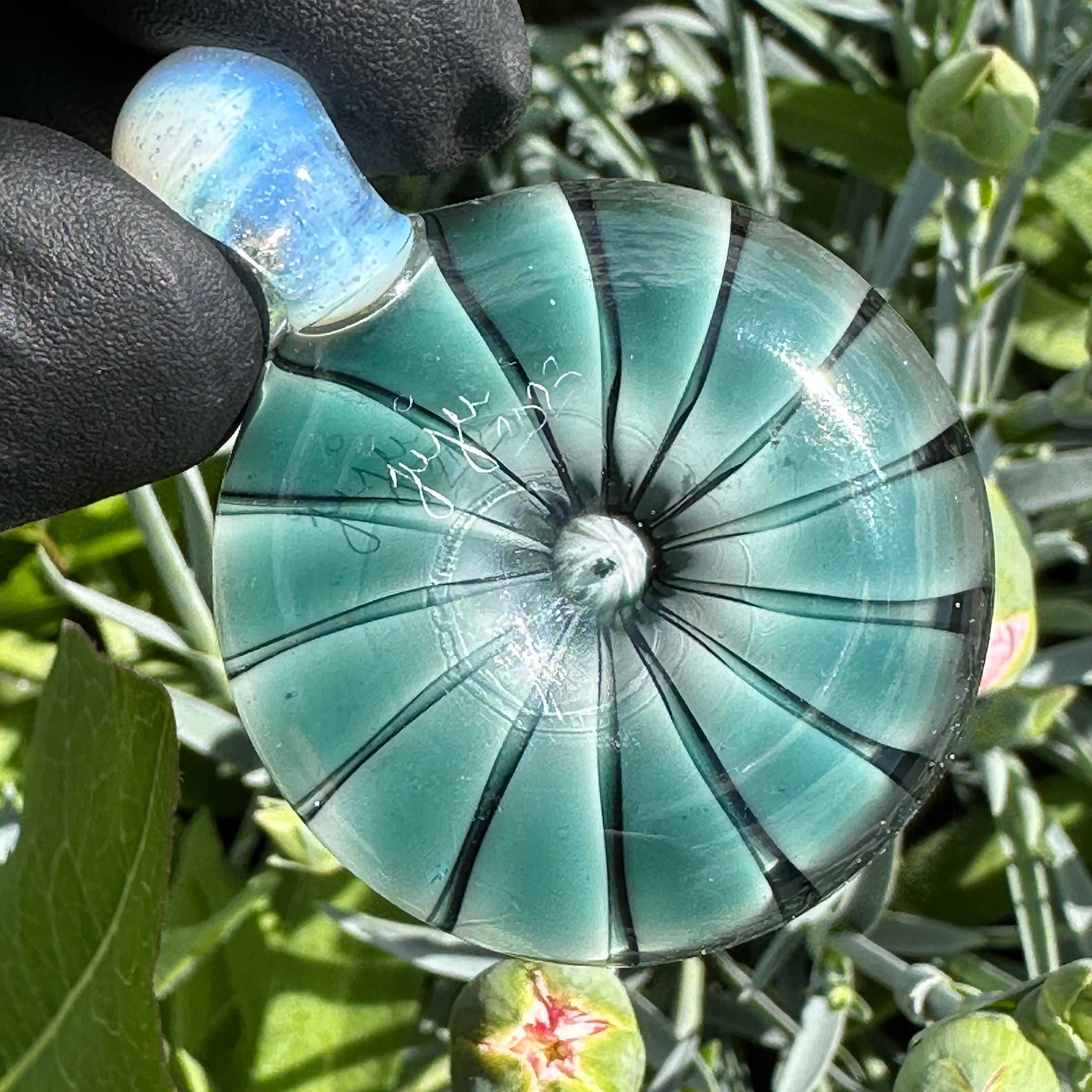 "Monochromatic Starburst" Dot Stack Pendant by Juju Glass