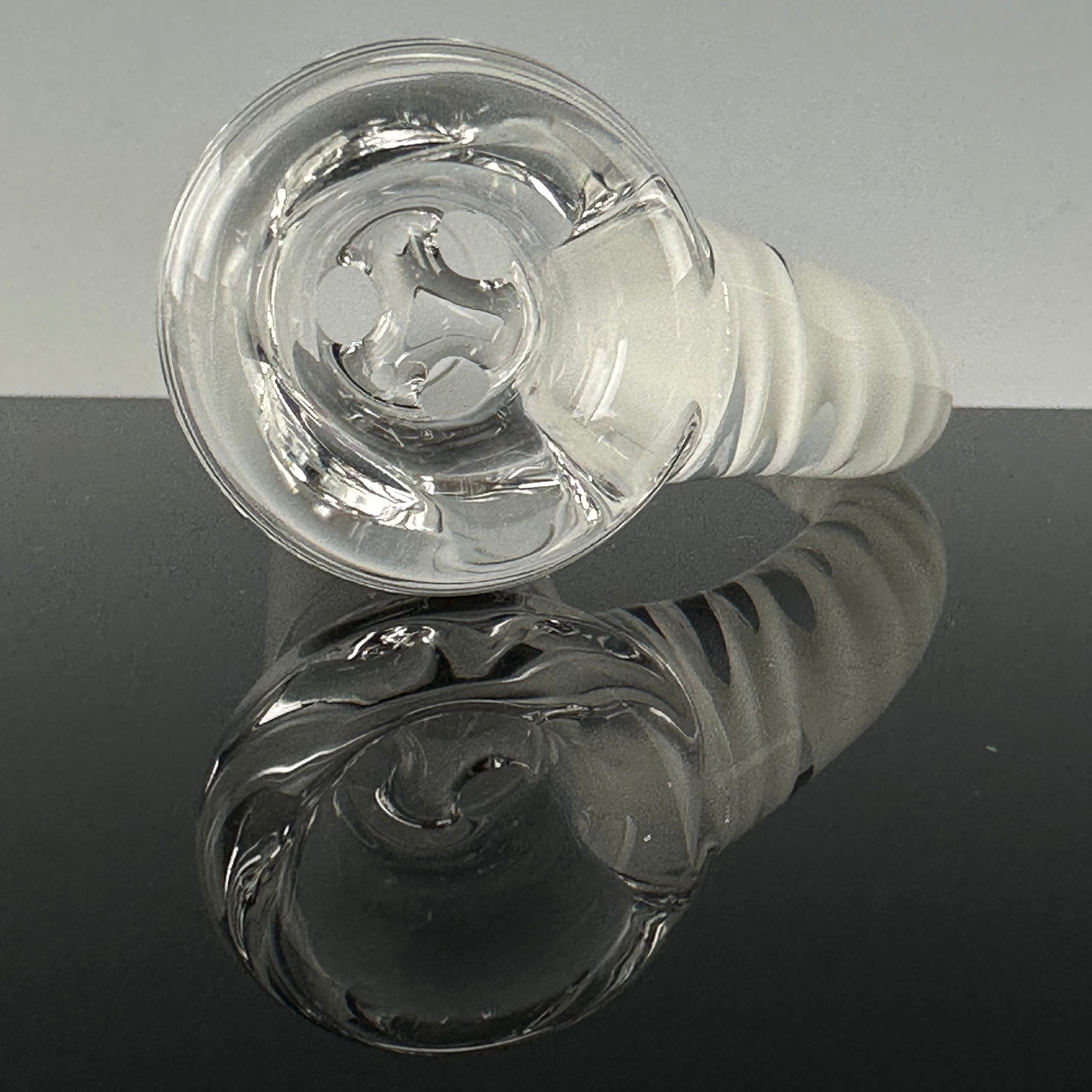 "Star White" Partial Accent 18mm 3 Hole Slide by Moose Glass
