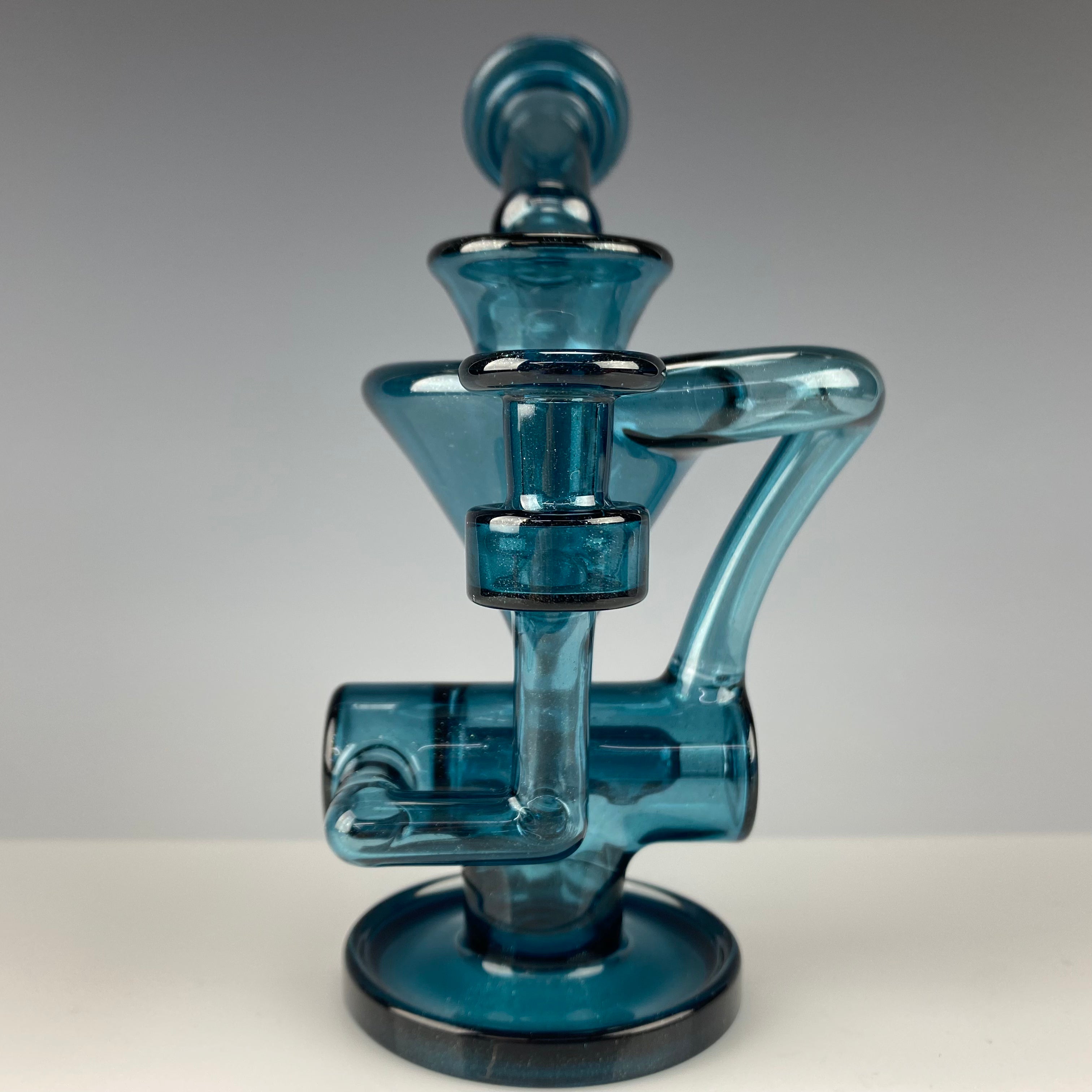 "Blue Stardust" Floating Inline Recycler by Eric Law Glass