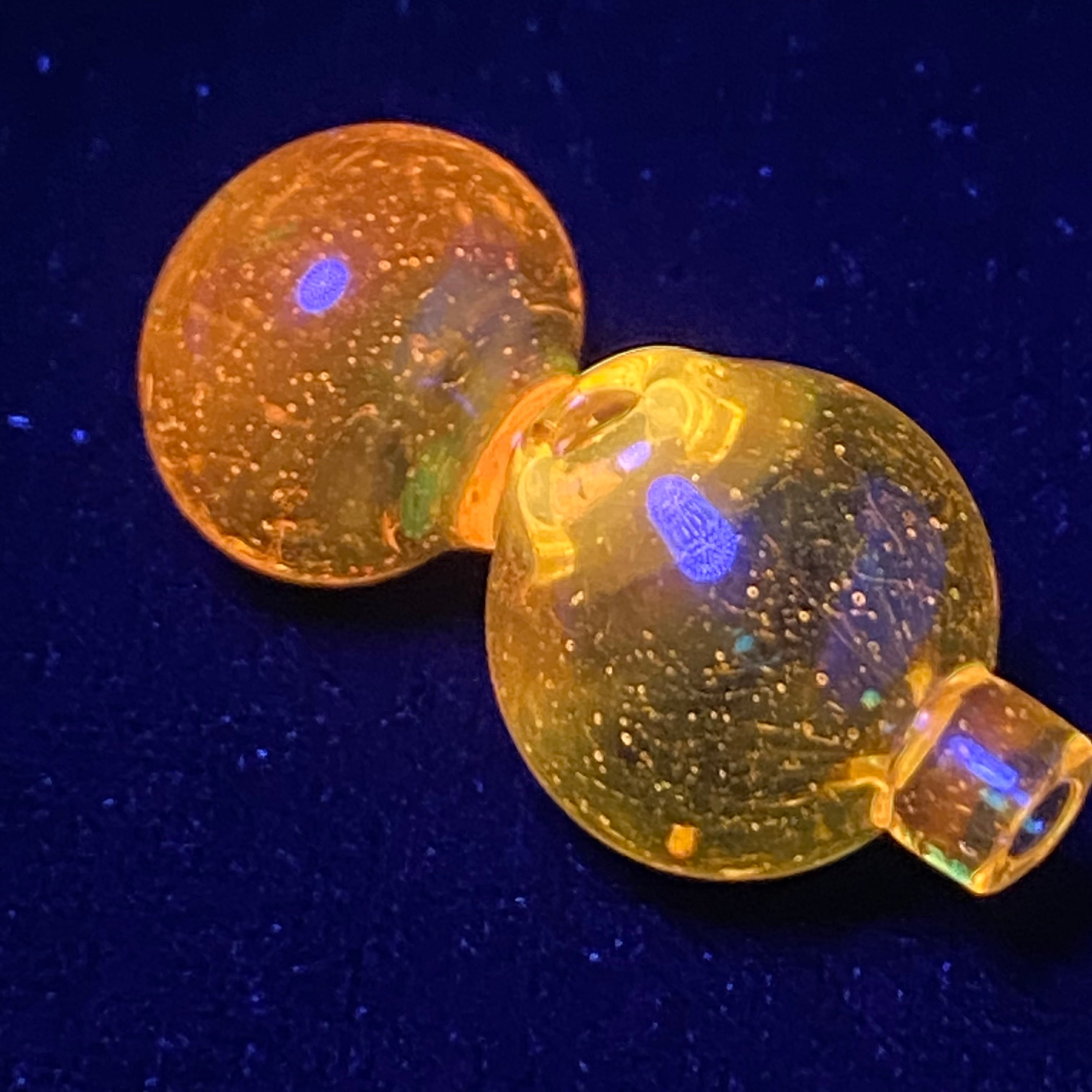 Full Color Puffco Cap "Citron" (UV Reactive) by MGS Glass