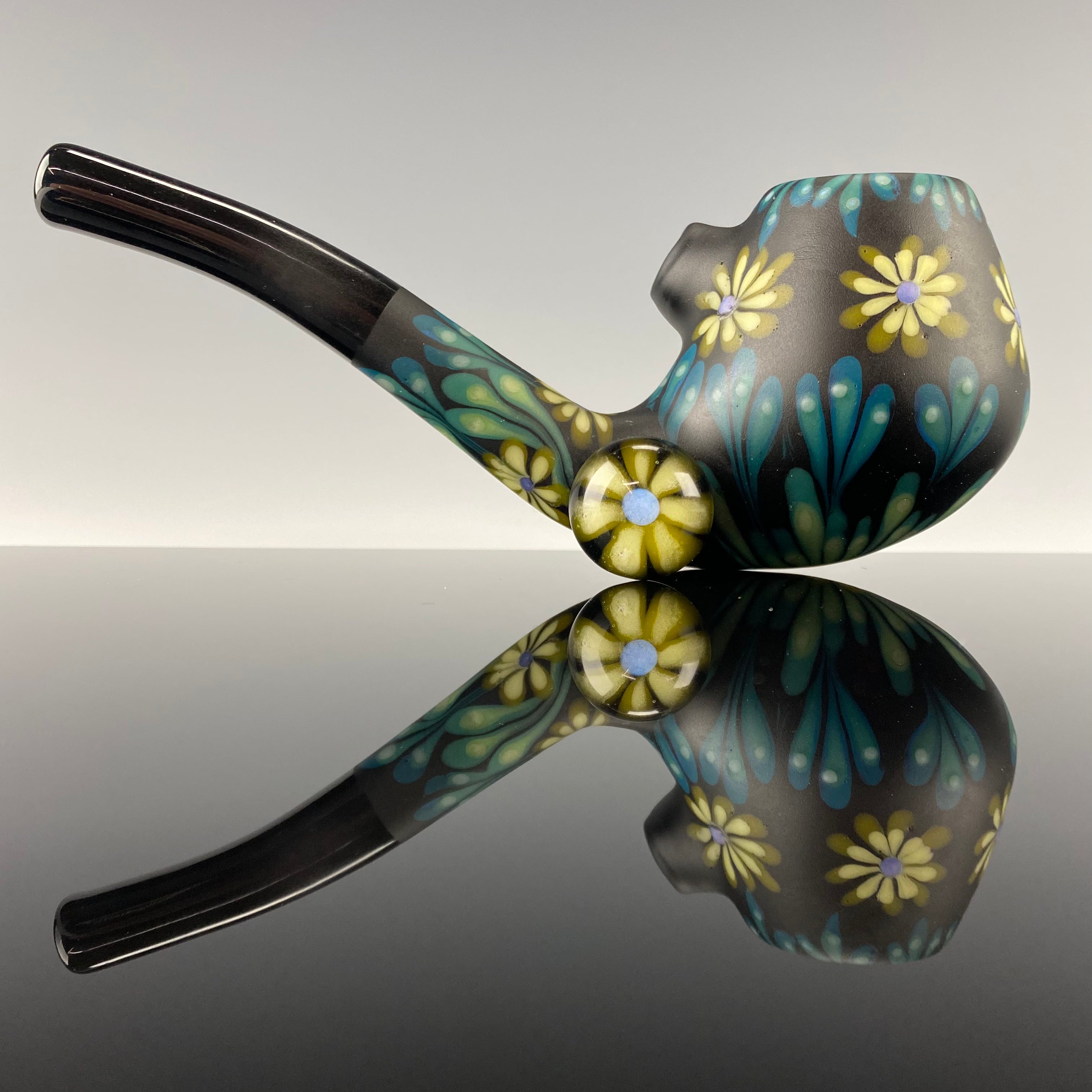 Yellow "Floral" Sherlock by Sarita Glass
