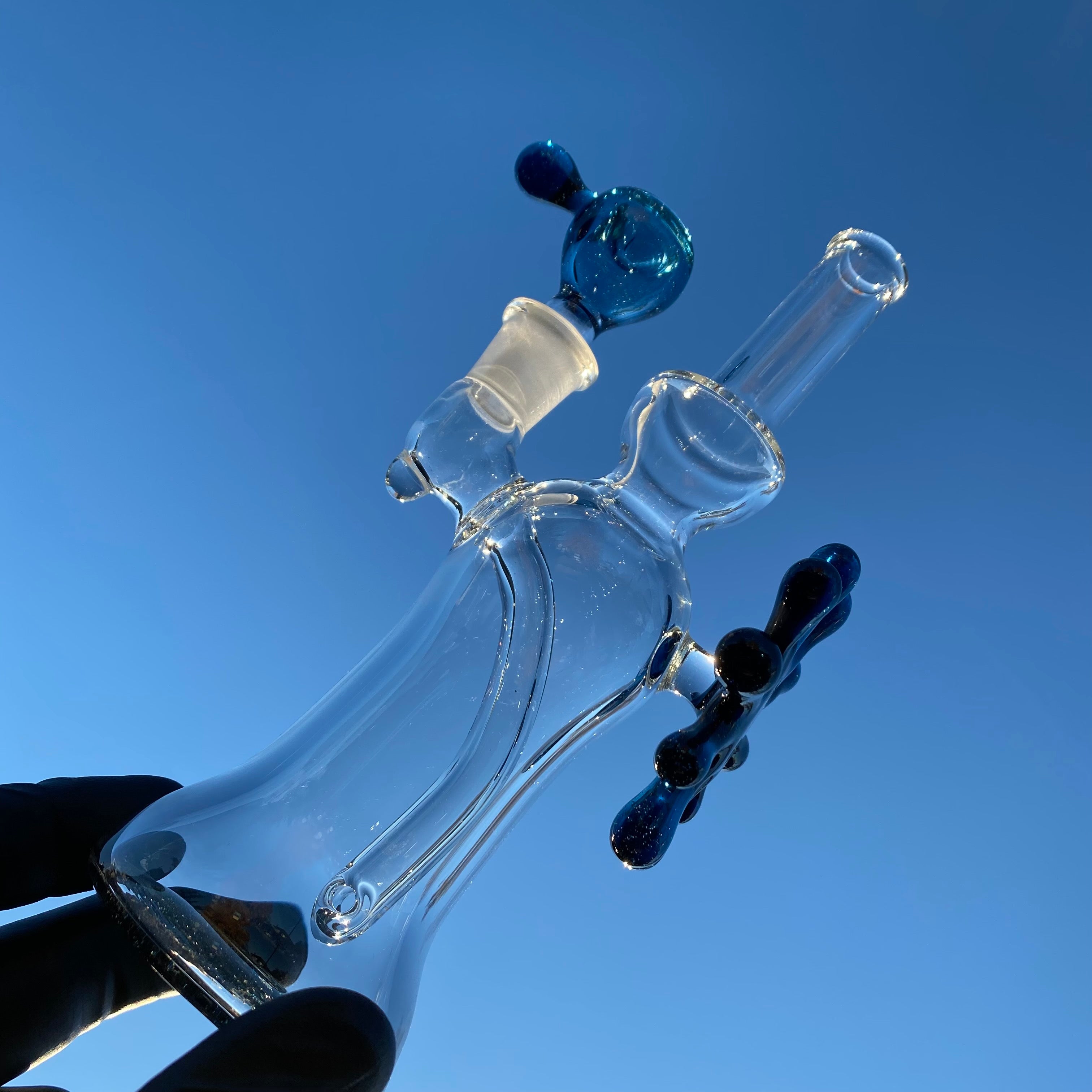 Blue Stardust Mini Tube by Calyx Glass