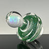 "Forrest Green" With Crusehed Opal/Encased Opal "Rockulus" Spinner Cap (Puffco Pro) by One Trick Pony