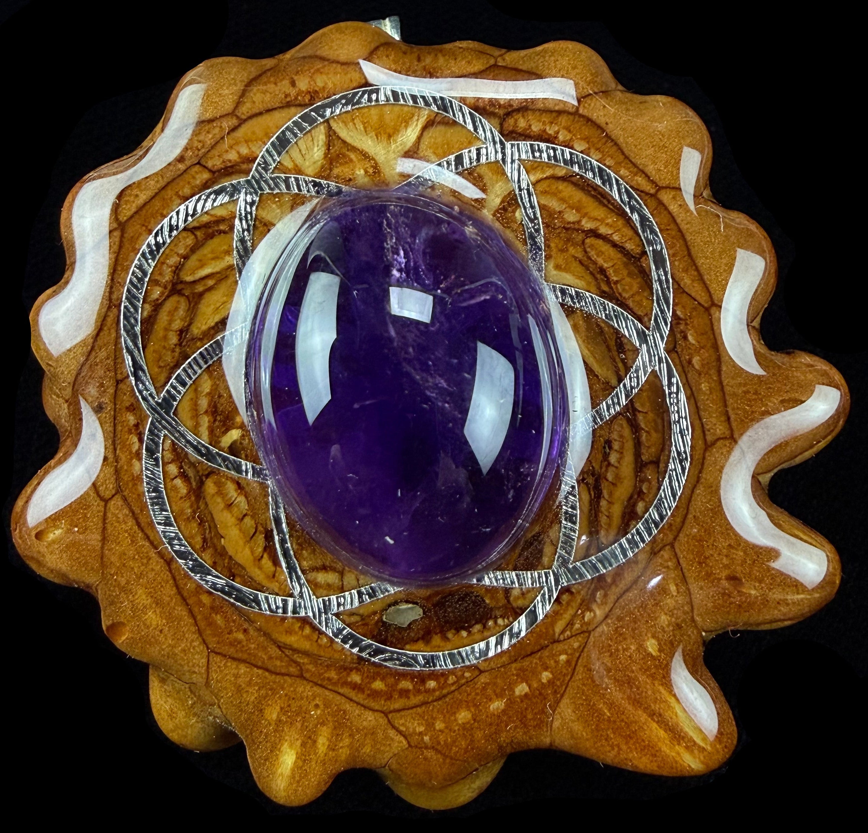 Amethyst W/ Silver SOL Pendant by Third Eye Pinecones