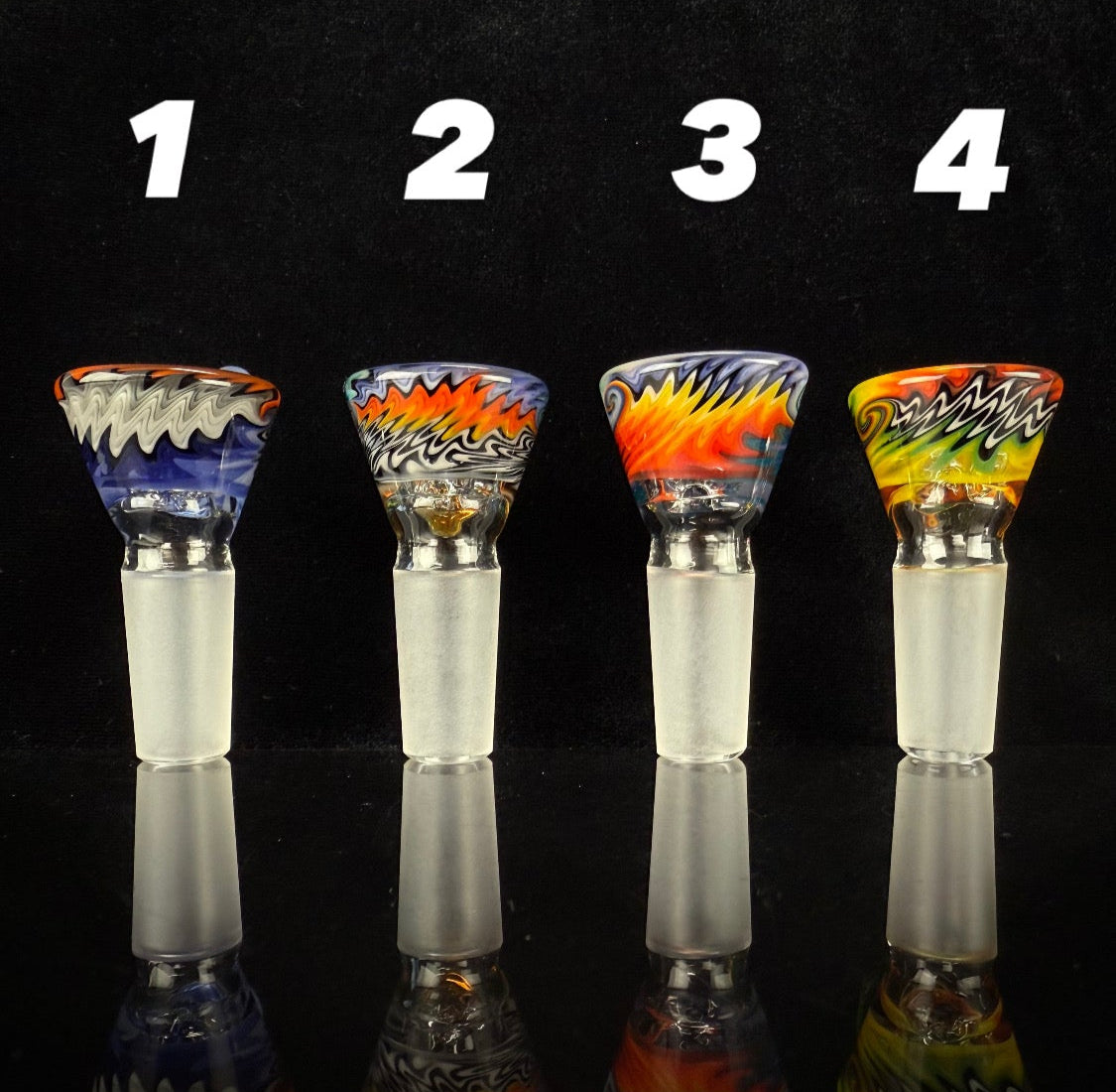 Worked 14mm 4 Hole Martini by KJH Glass