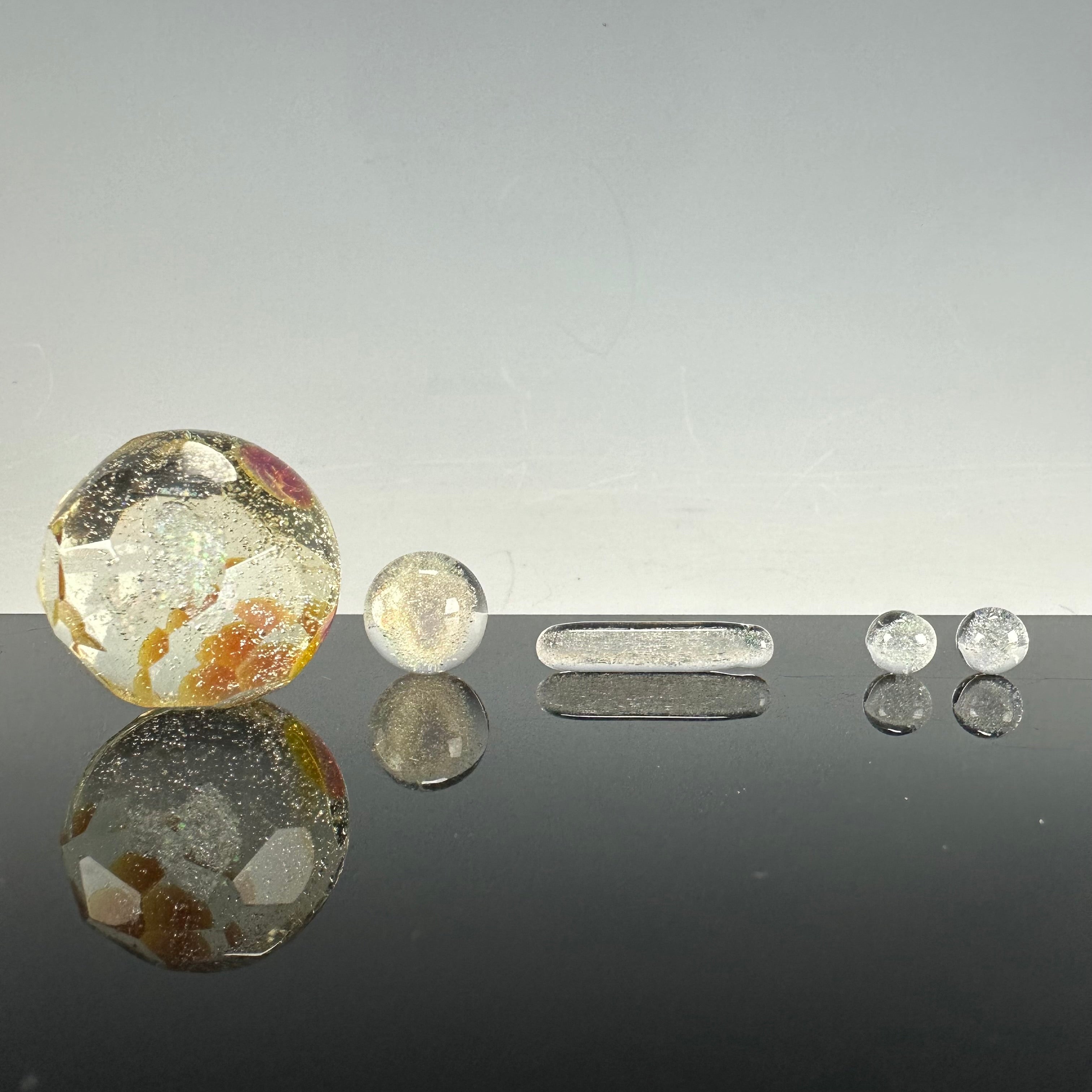 5 Piece Faceted & UV Reactive Slurper Set by Pacer Glass