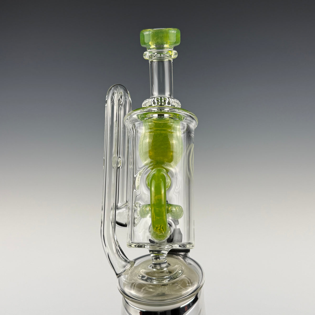 "Lime Drop" Opal Perc Incycler Puffco Top by OJ Flame