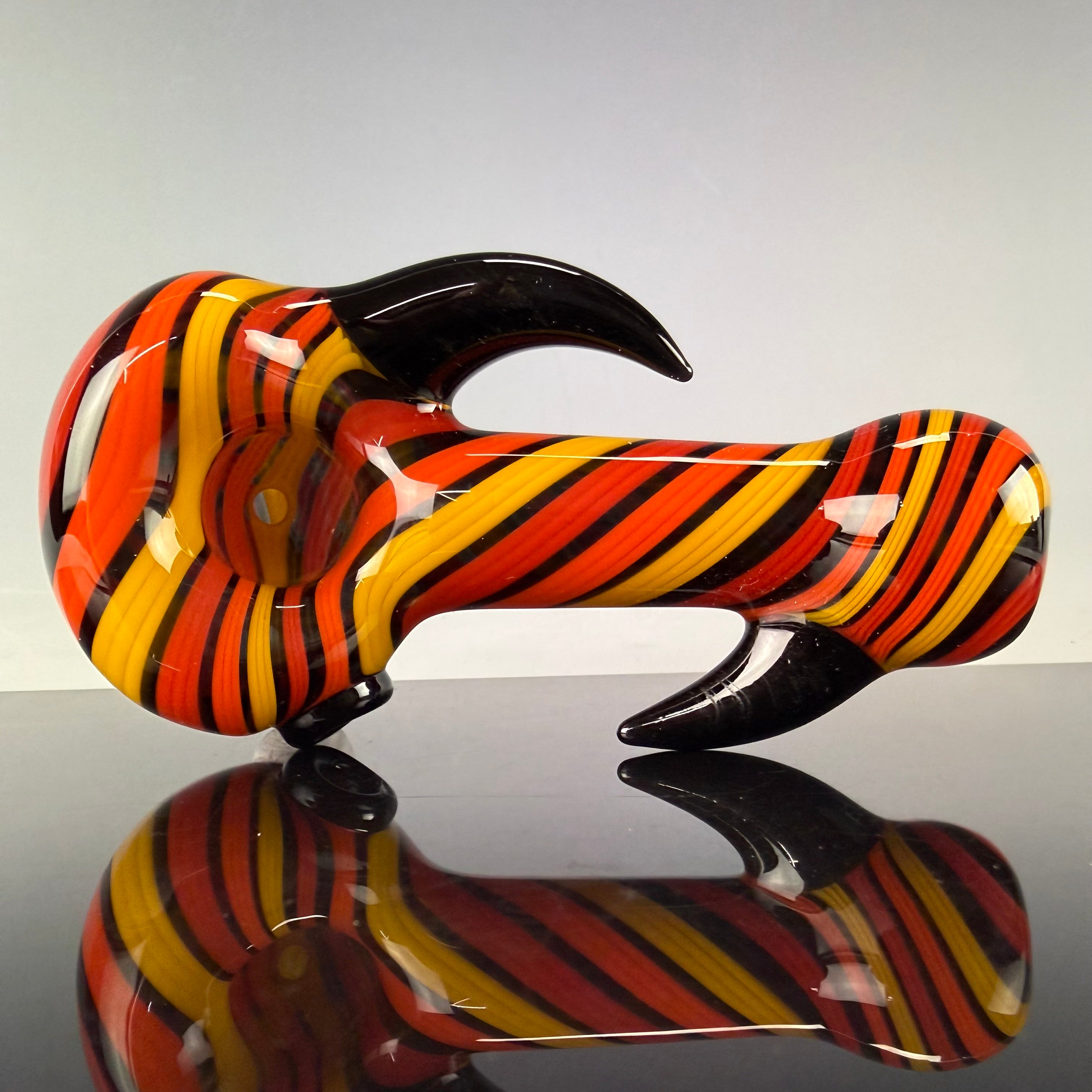 Full Color Horned Handpipe by Carsten Carlile