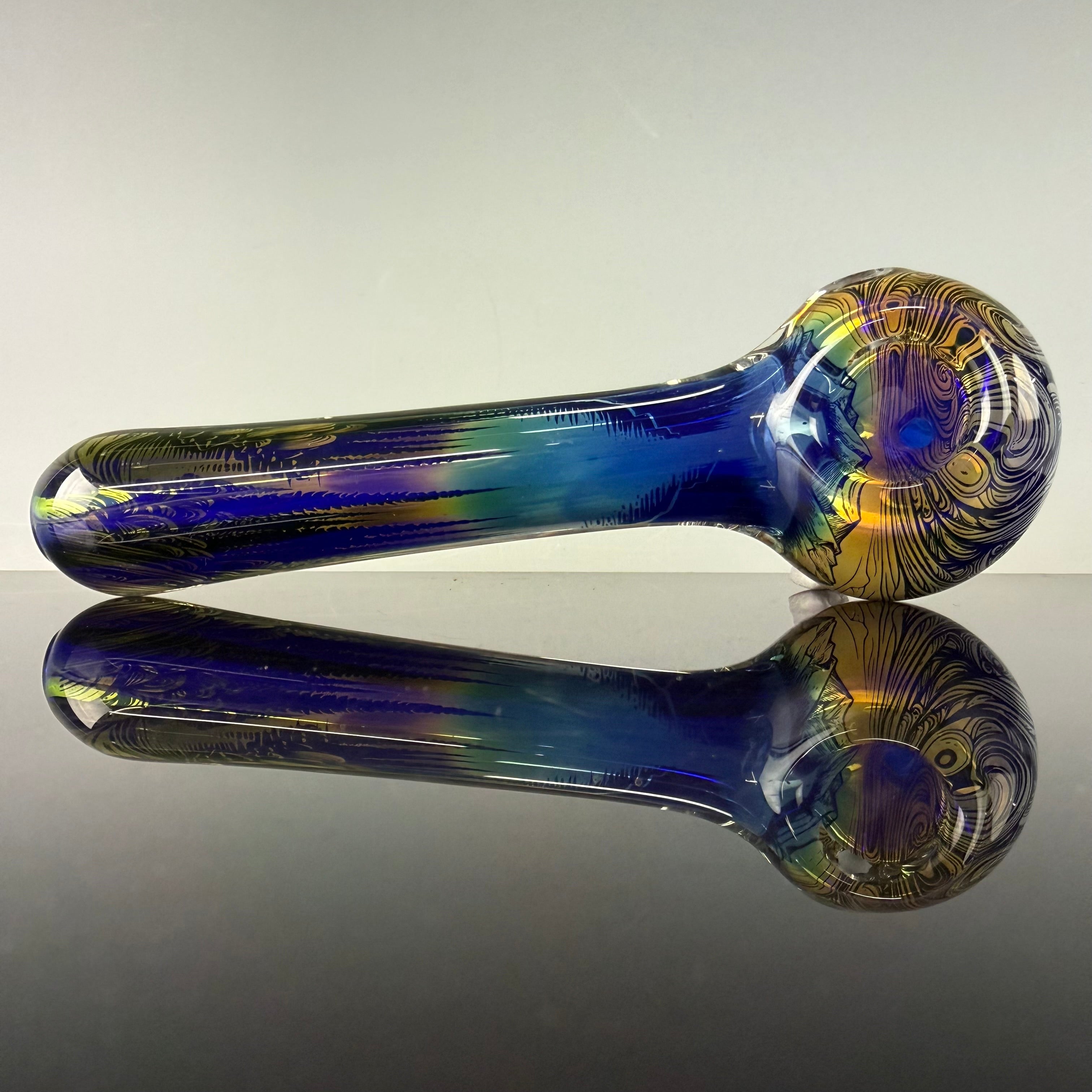 "Tahoe" Laser Etched Handpipe by Elevator Glass