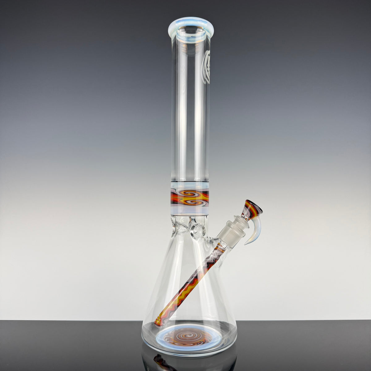 "Ghost" Sectional 16" Wig Wag Beaker by OJ Flame