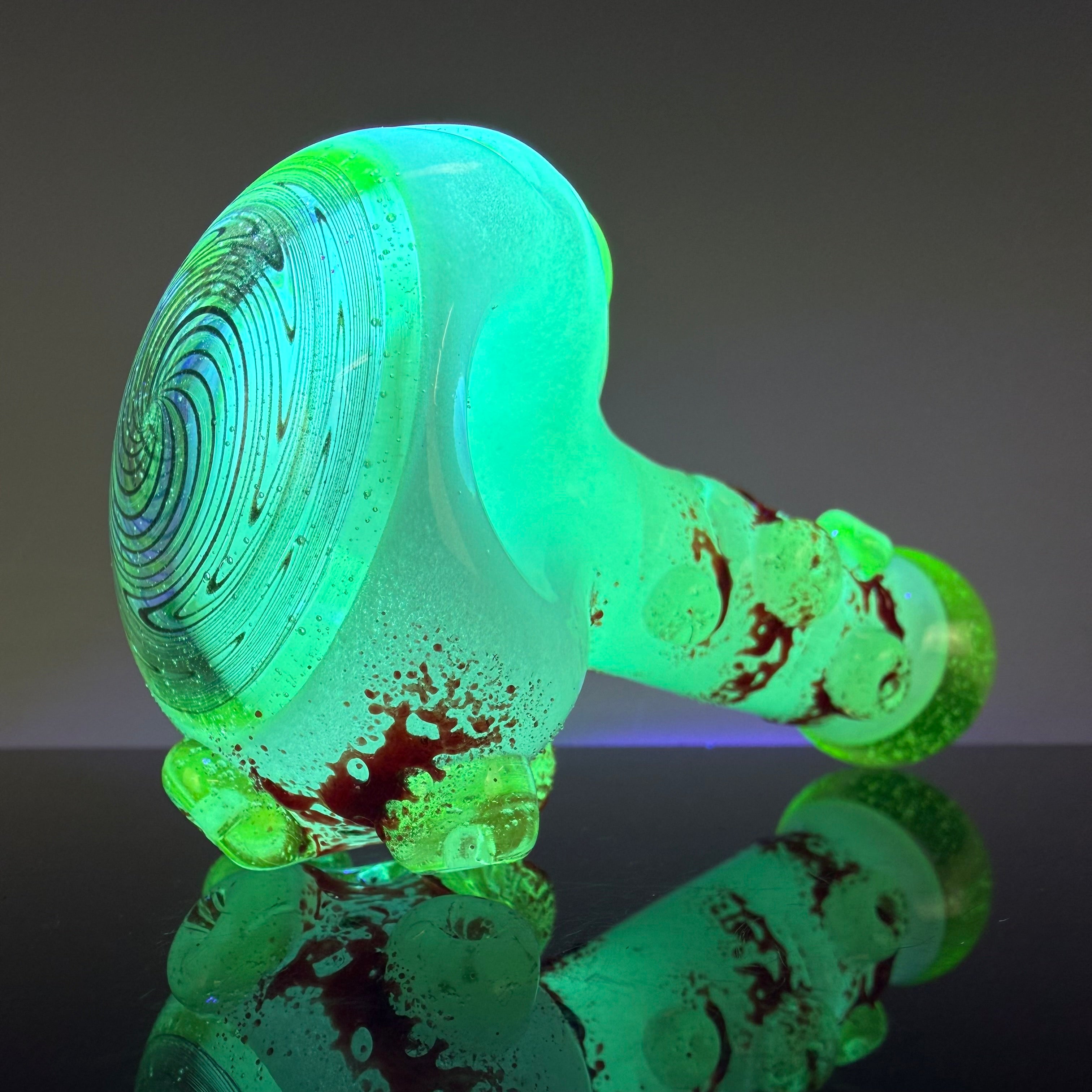 UV Reactive/Glow in the Dark Heady Sectional Spoon by Outland Glass