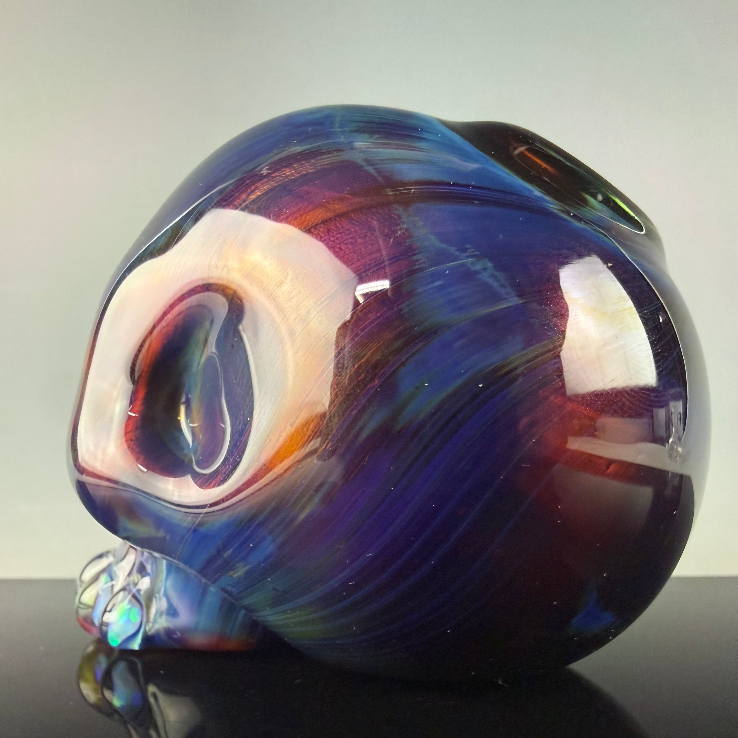 "Amber Purple over Electrum" Skull Shredder by Carsten Carlile