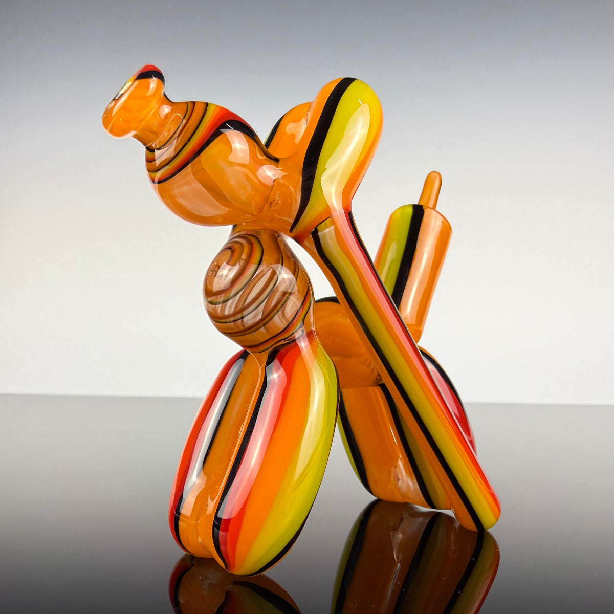 Multicolor "Mini" Recycling Balloon Dog by Blitzkriega