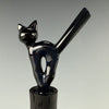 "Crushed Opal over Black" Cat Puffco Pivot Mouthpiece by EF Norris