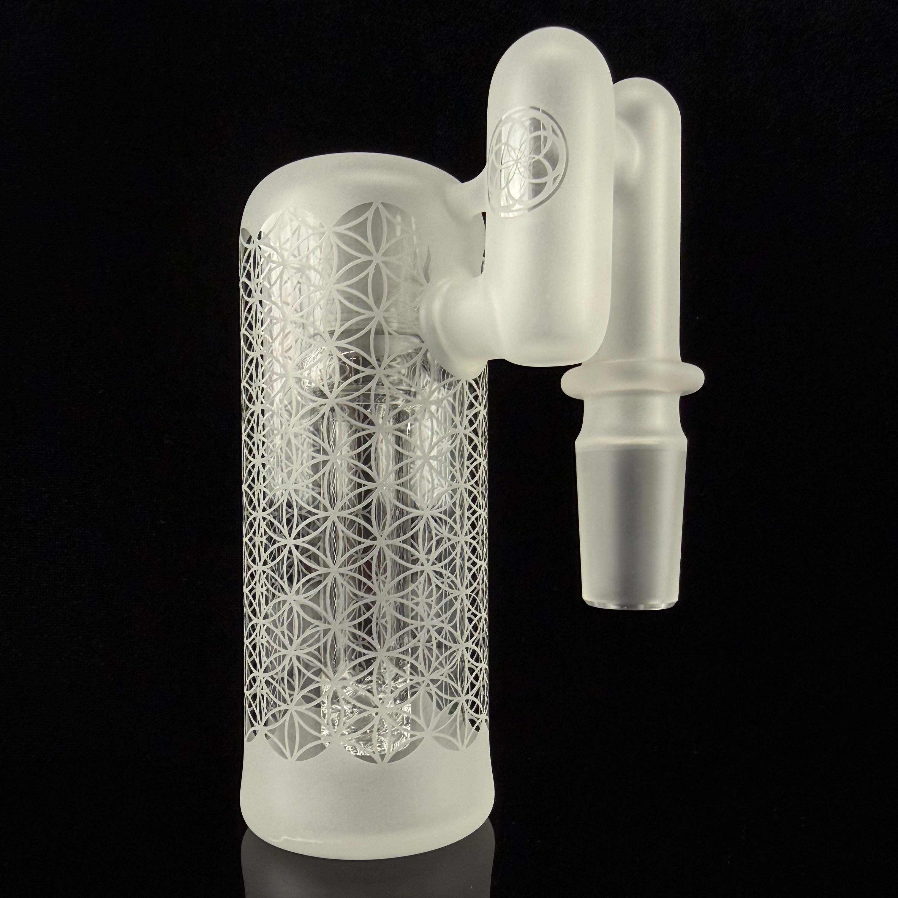 "Sandblasted" Ash Catcher W/ Lace Perc by SOL Glassworks