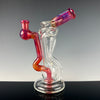 "Exp. Light Yellow over NS Orange Wondertube" Dual Uptake Floating Recycler by N3rd Glass
