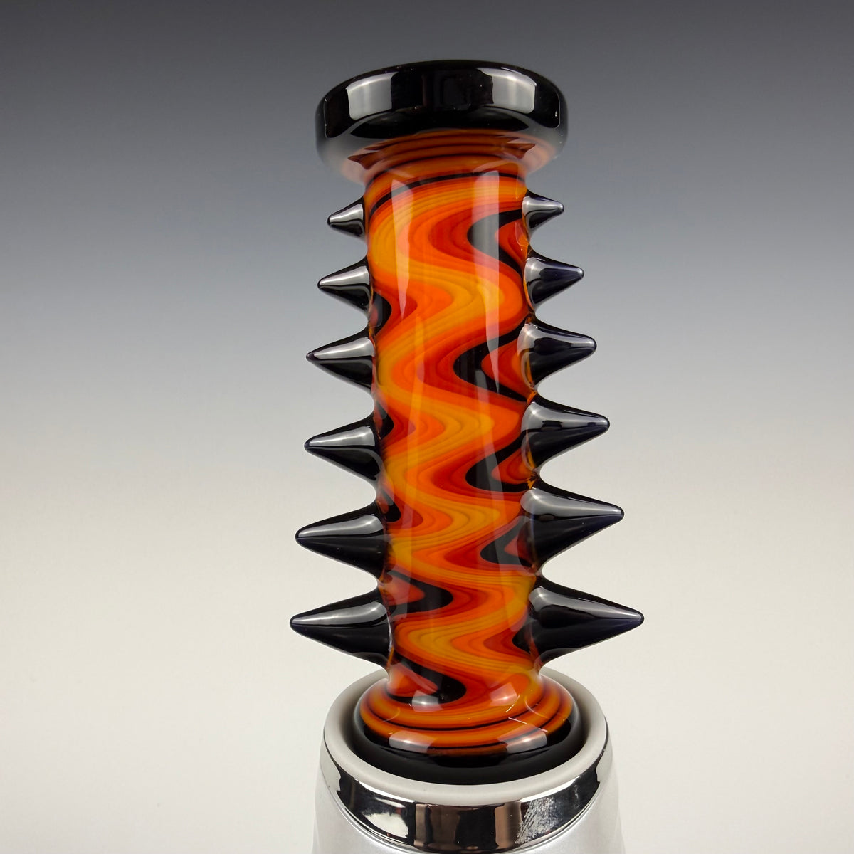 "Multicolor Wig Wag" Spiked Puffco Dry Top by Carsten Carlile