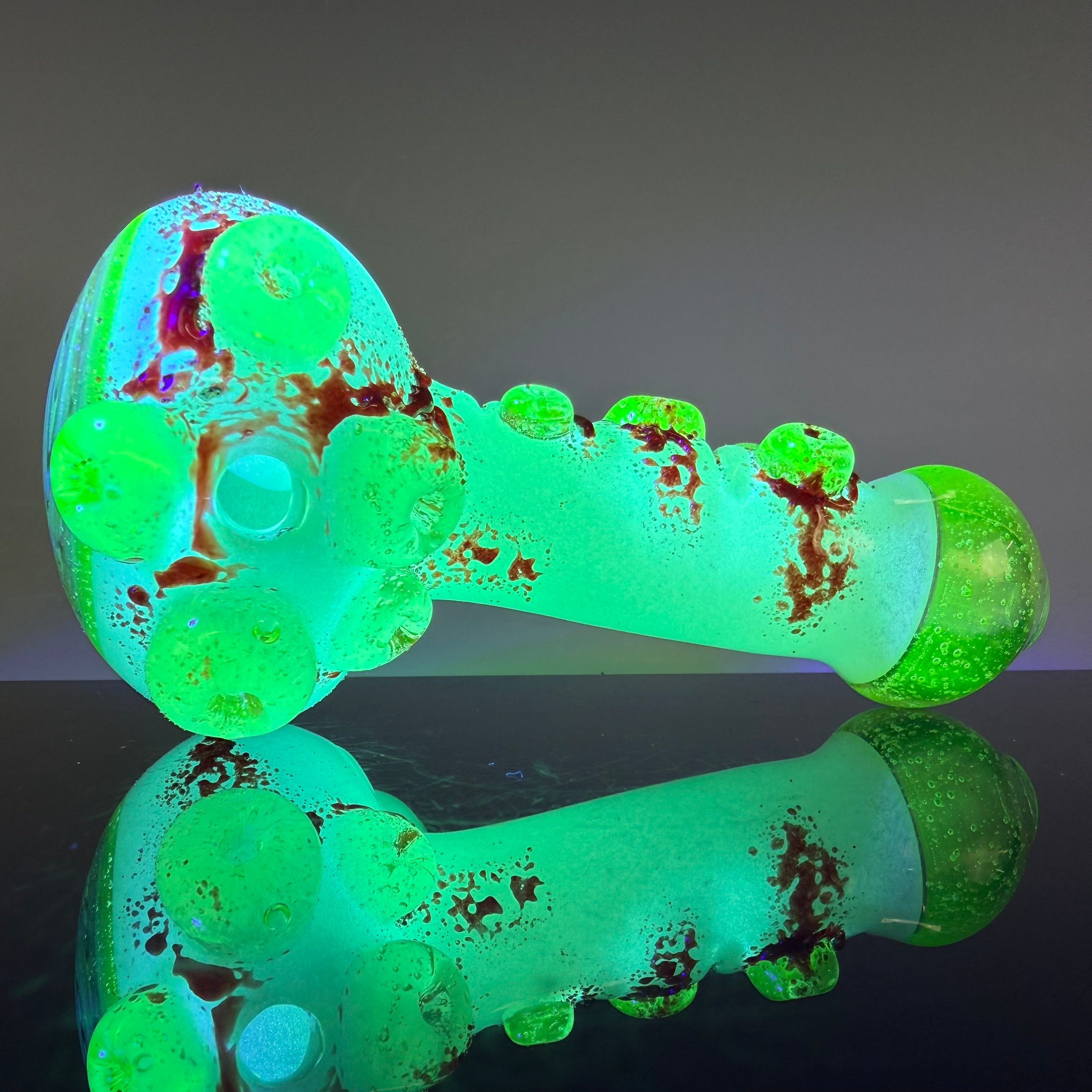 UV Reactive/Glow in the Dark Heady Sectional Spoon by Outland Glass
